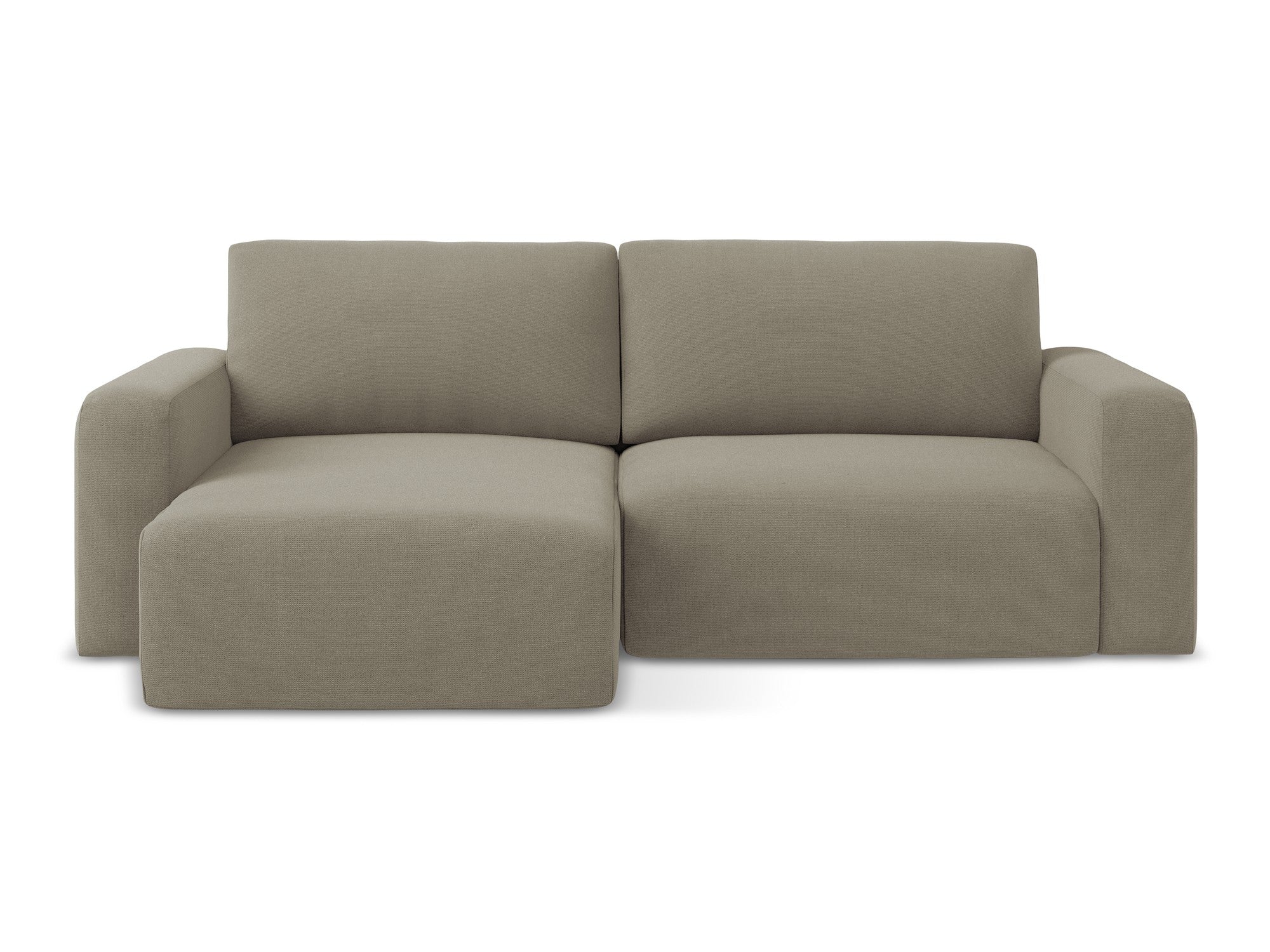 Left-sided corner sofa bed KONA in dark beige
