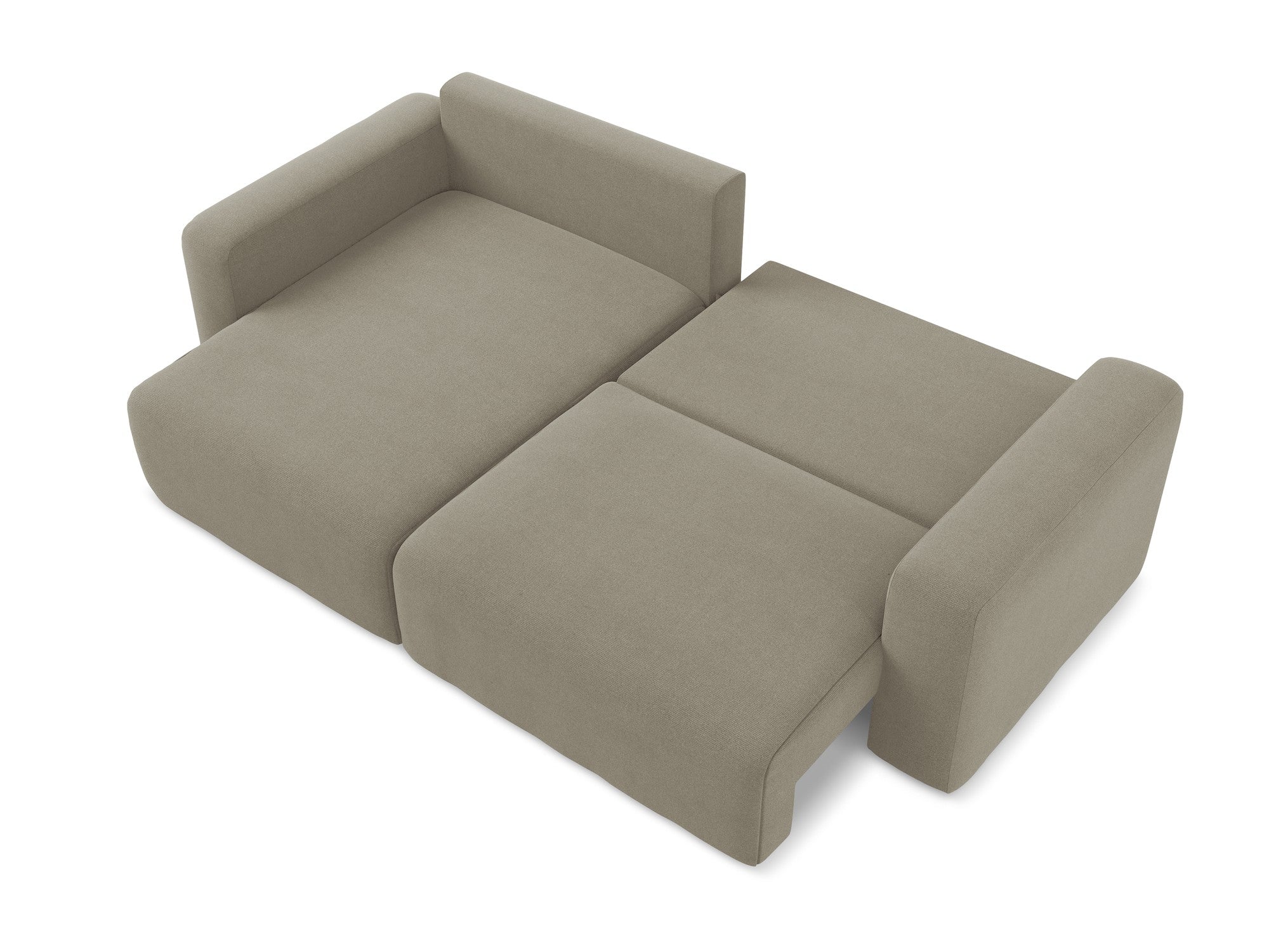 Left-sided corner sofa bed KONA in dark beige