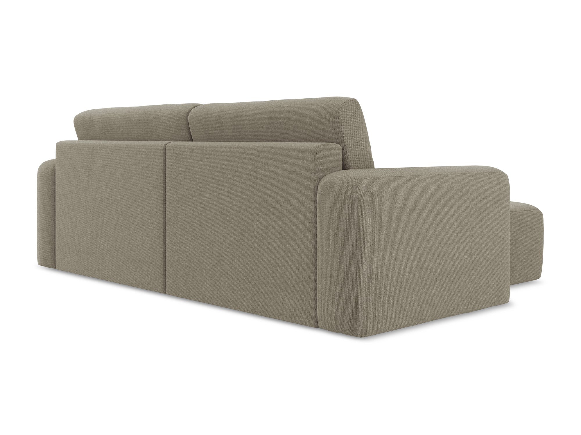 Left-sided corner sofa bed KONA in dark beige