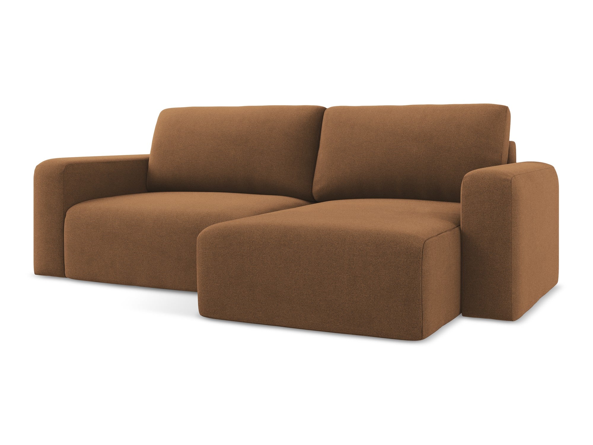 Right-sided corner sofa bed KONA terracotta