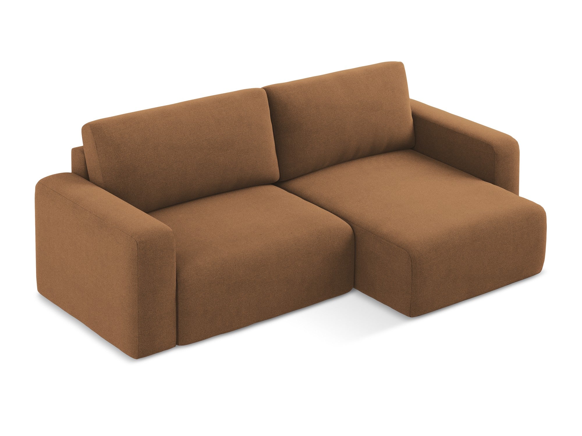 Right-sided corner sofa bed KONA terracotta