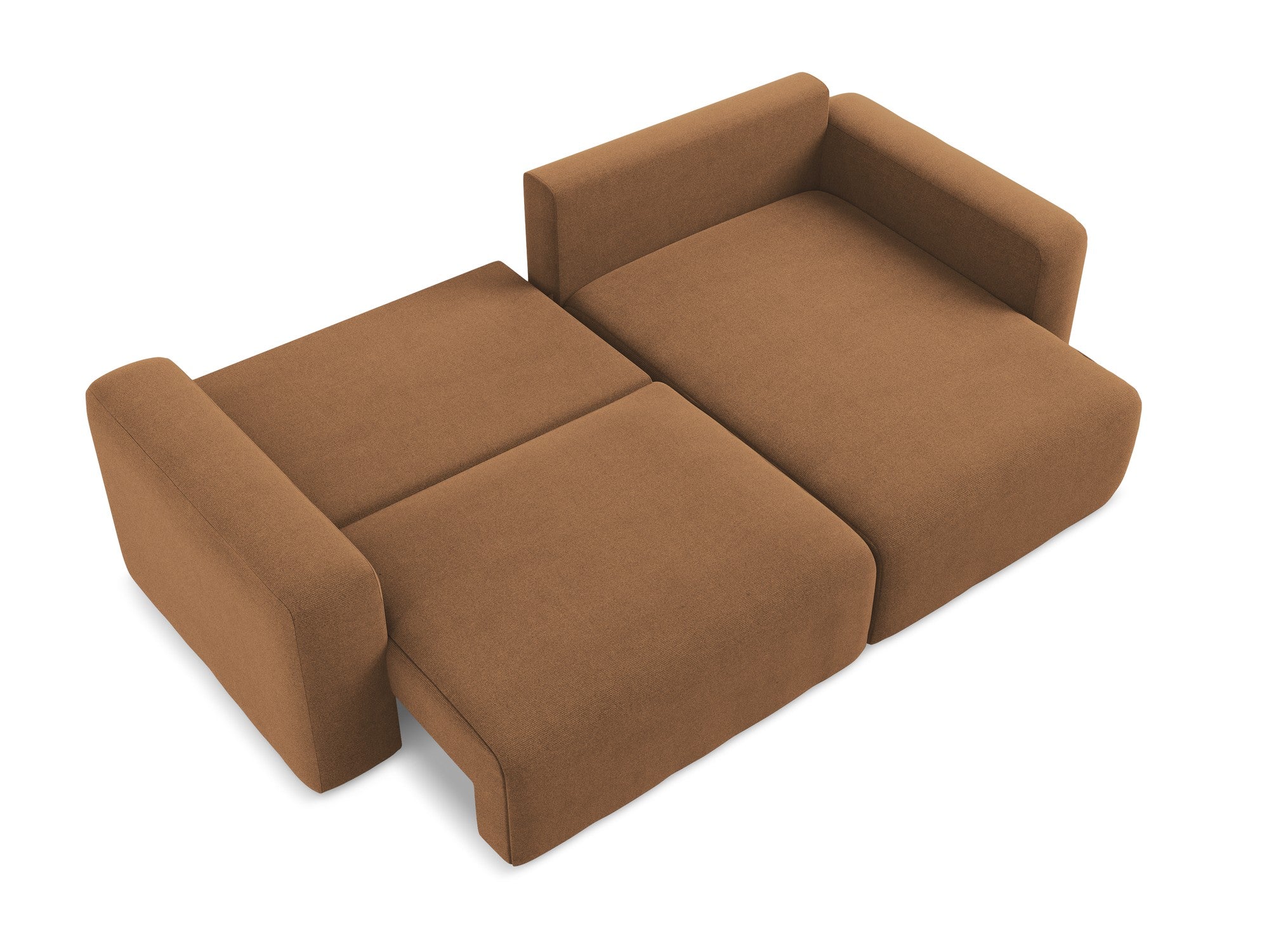 Right-sided corner sofa bed KONA terracotta