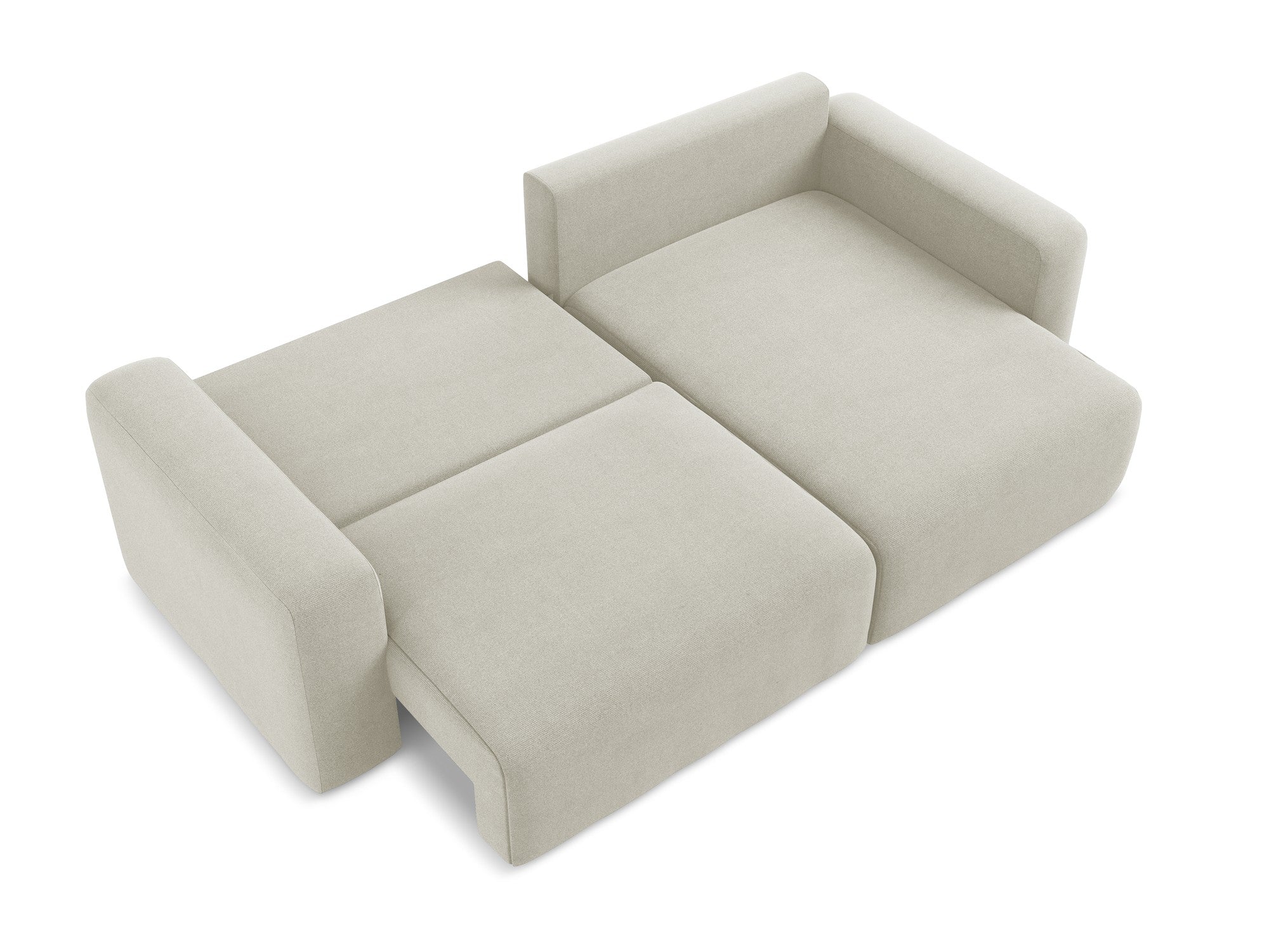 Right-sided corner sofa bed KONA light beige