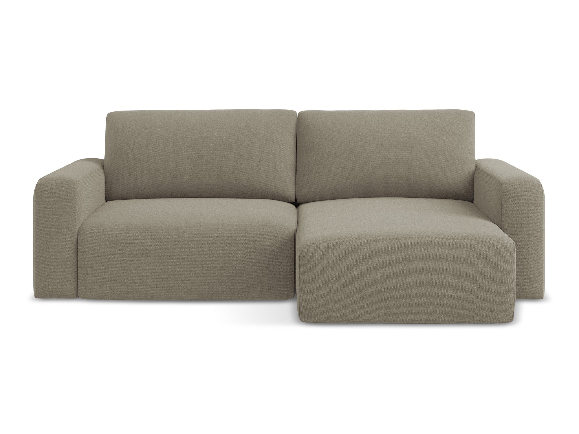 Right-sided corner sofa bed KONA in dark beige
