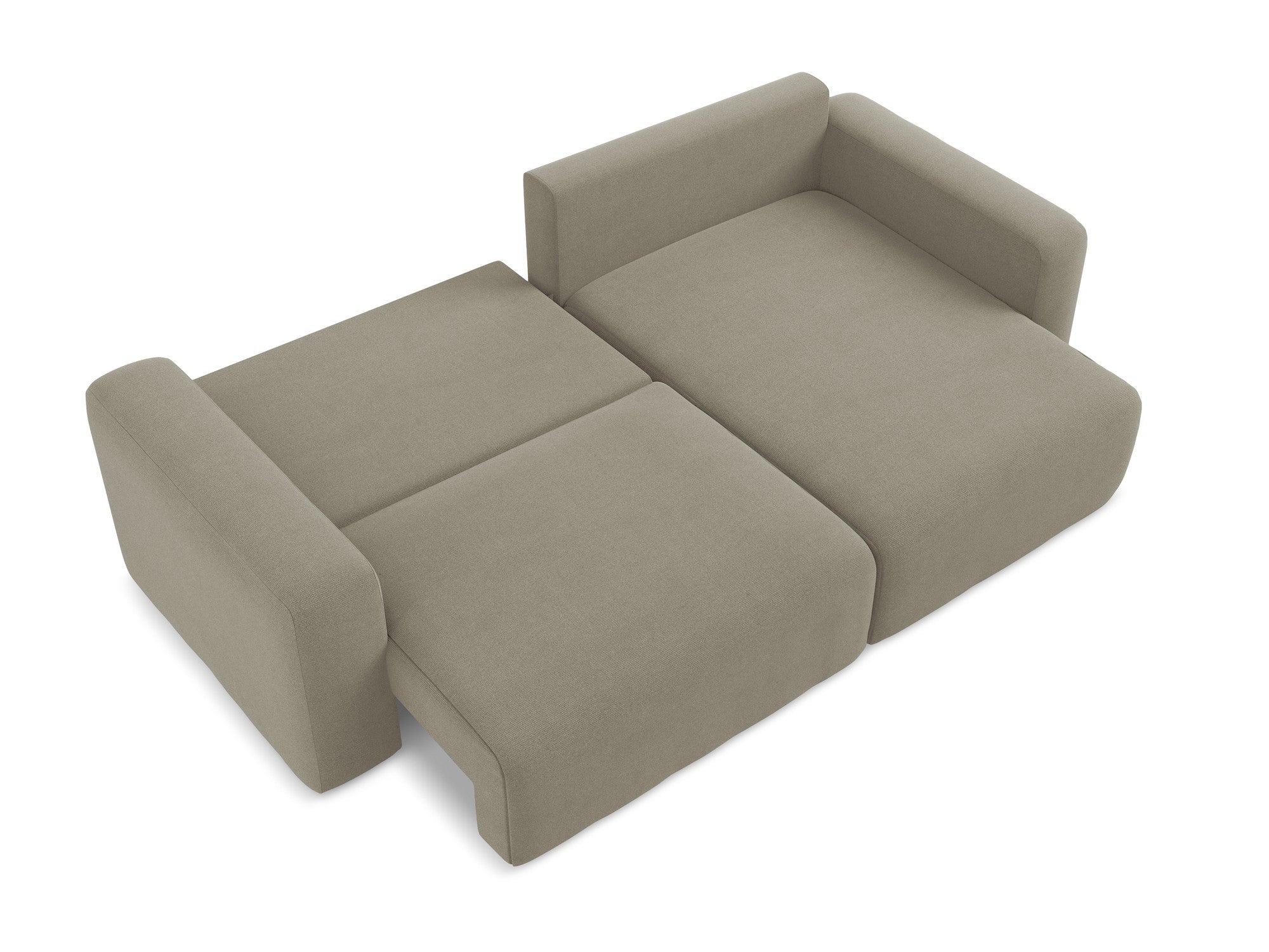 Right-sided corner sofa bed KONA in dark beige