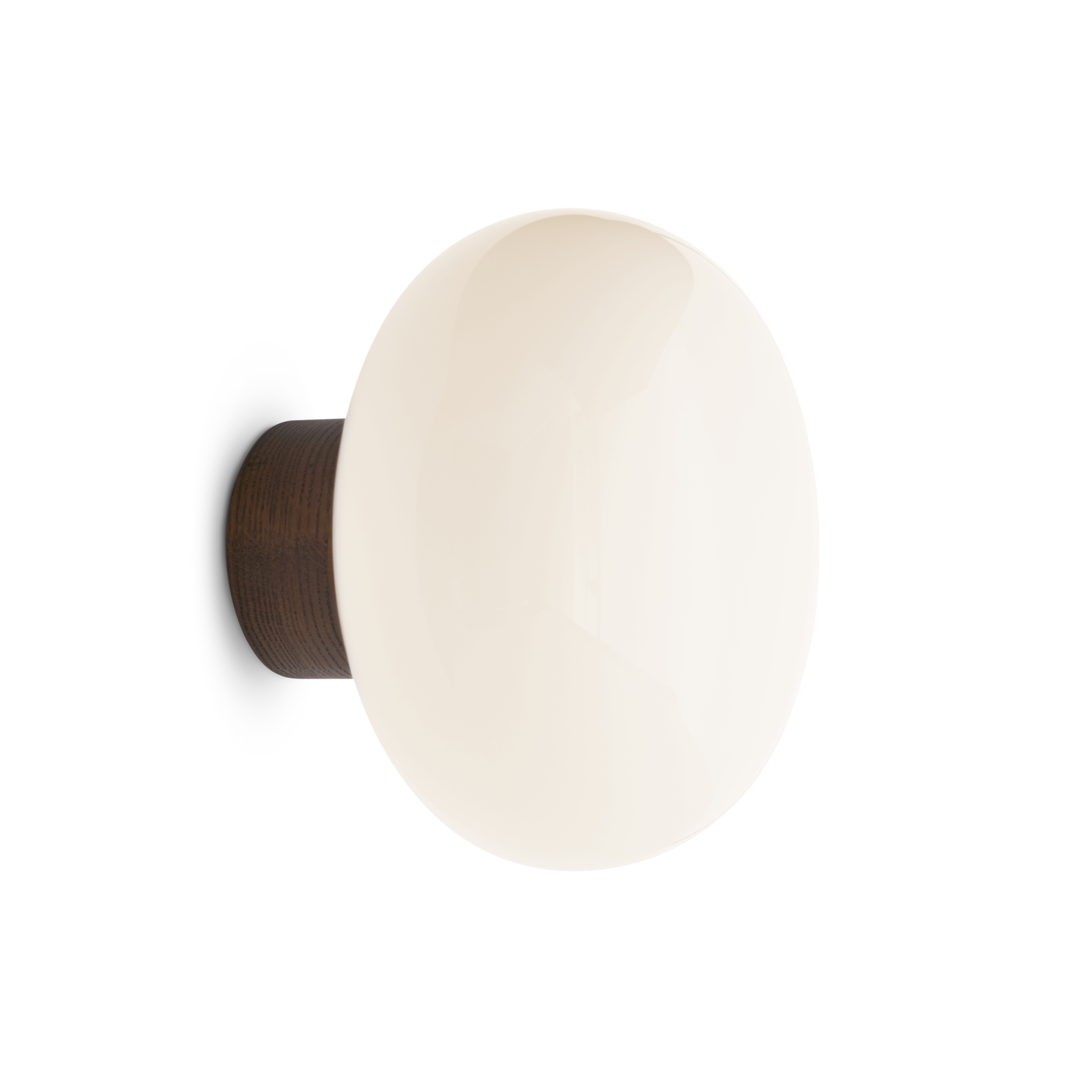Karl-Johan sconce iridescent glass with a smoked oak base