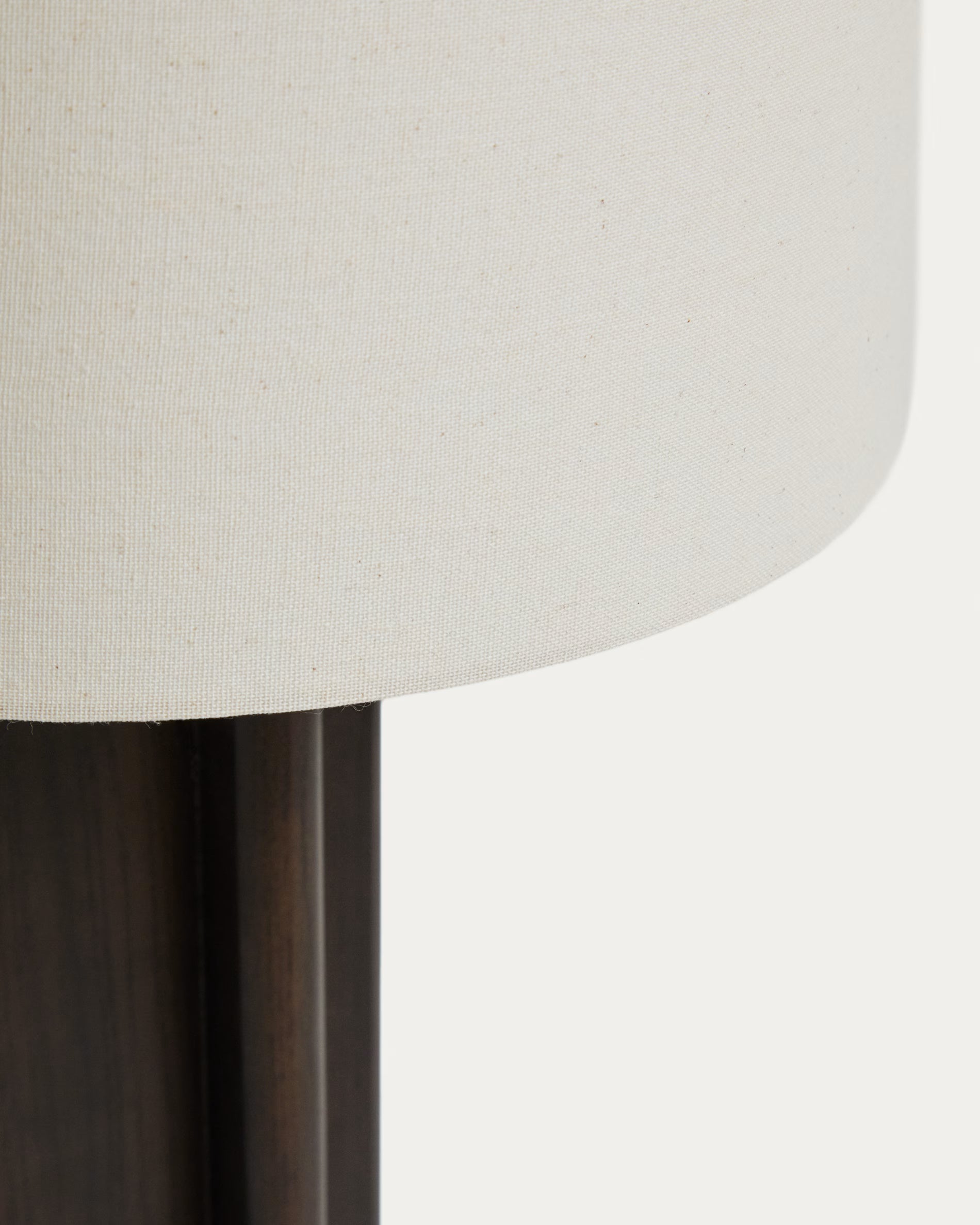 NIANI Table Lamp in Gray with Dark Wooden Base