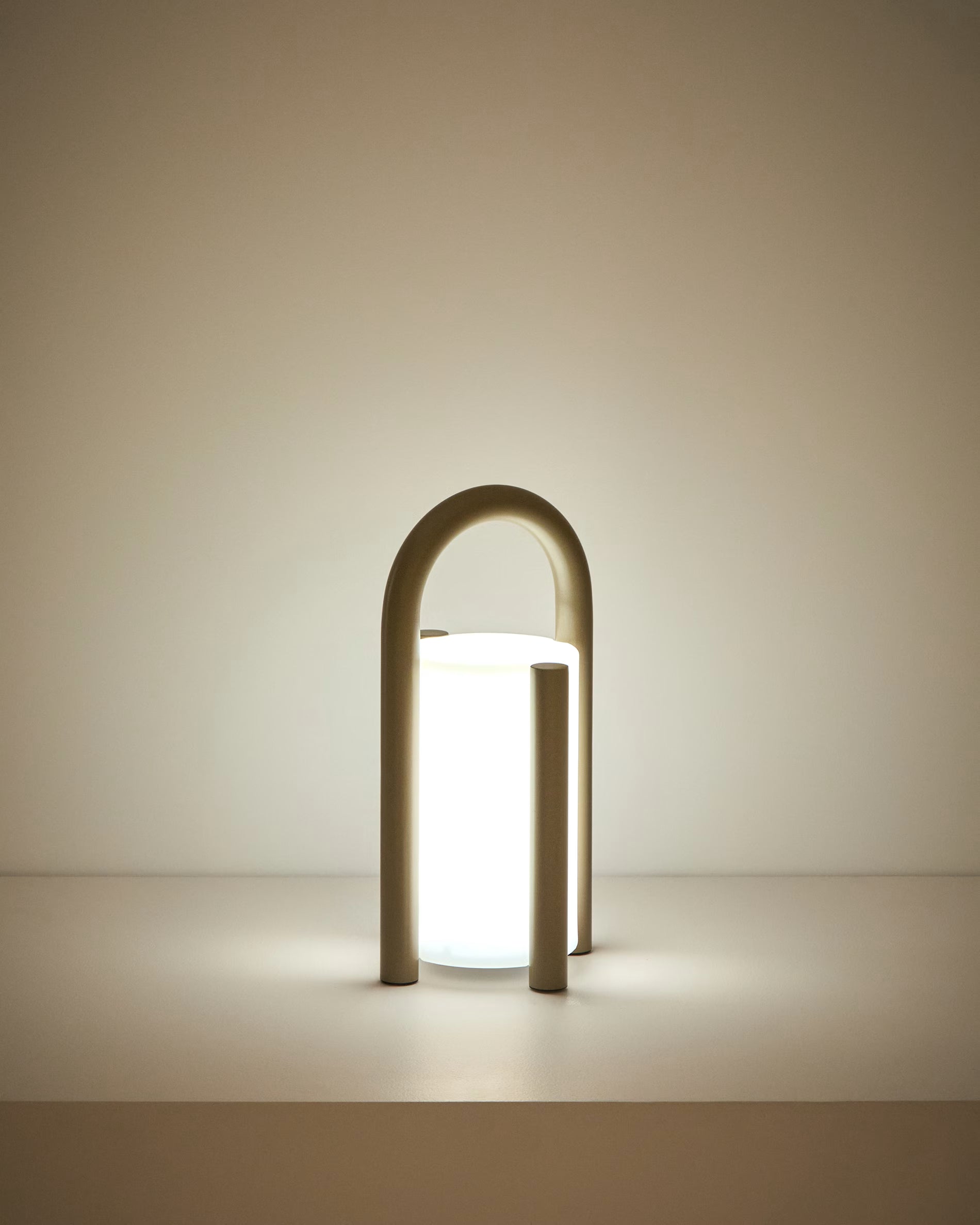 Portable Garden Lamp LEROS taupe