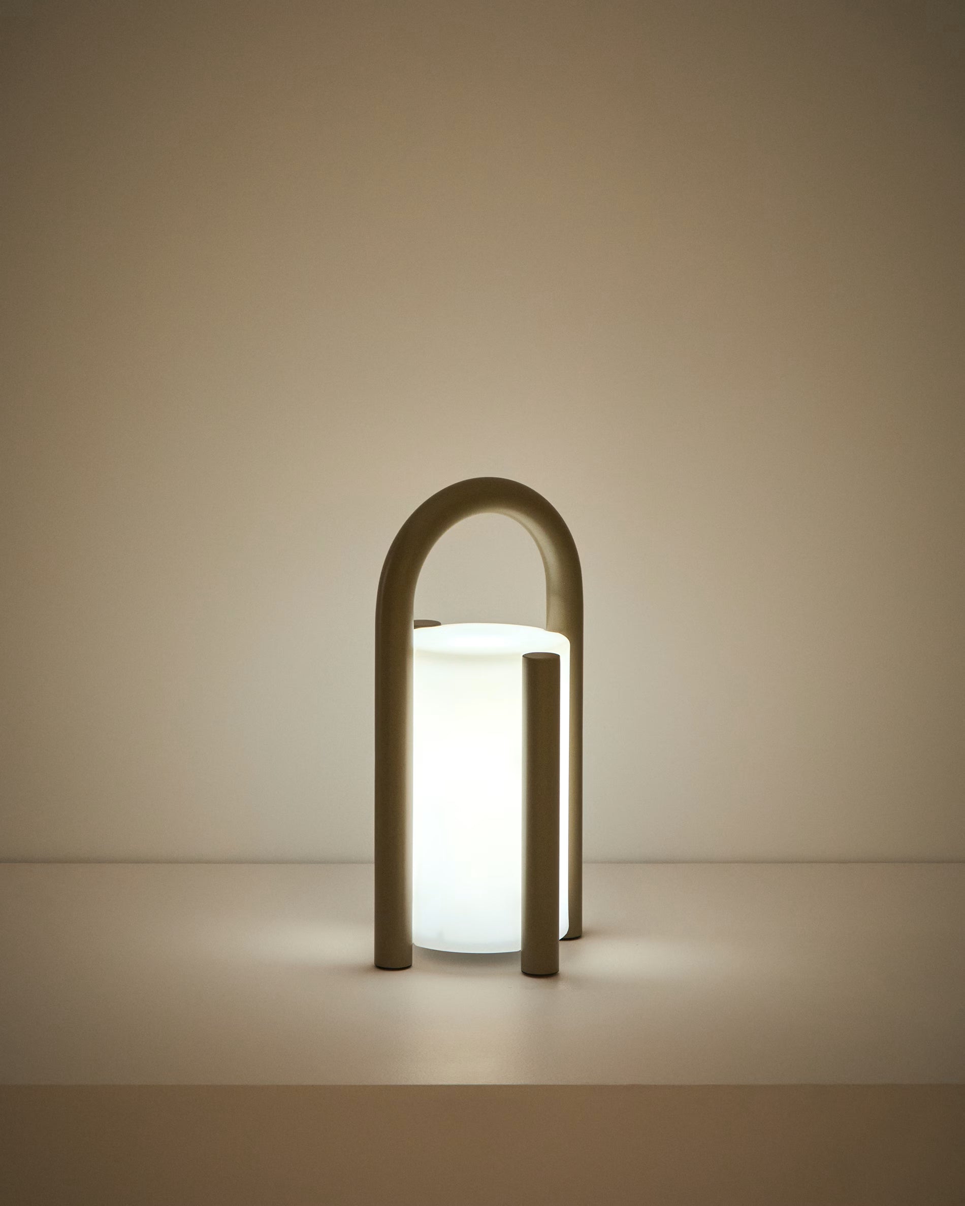 Portable Garden Lamp LEROS taupe