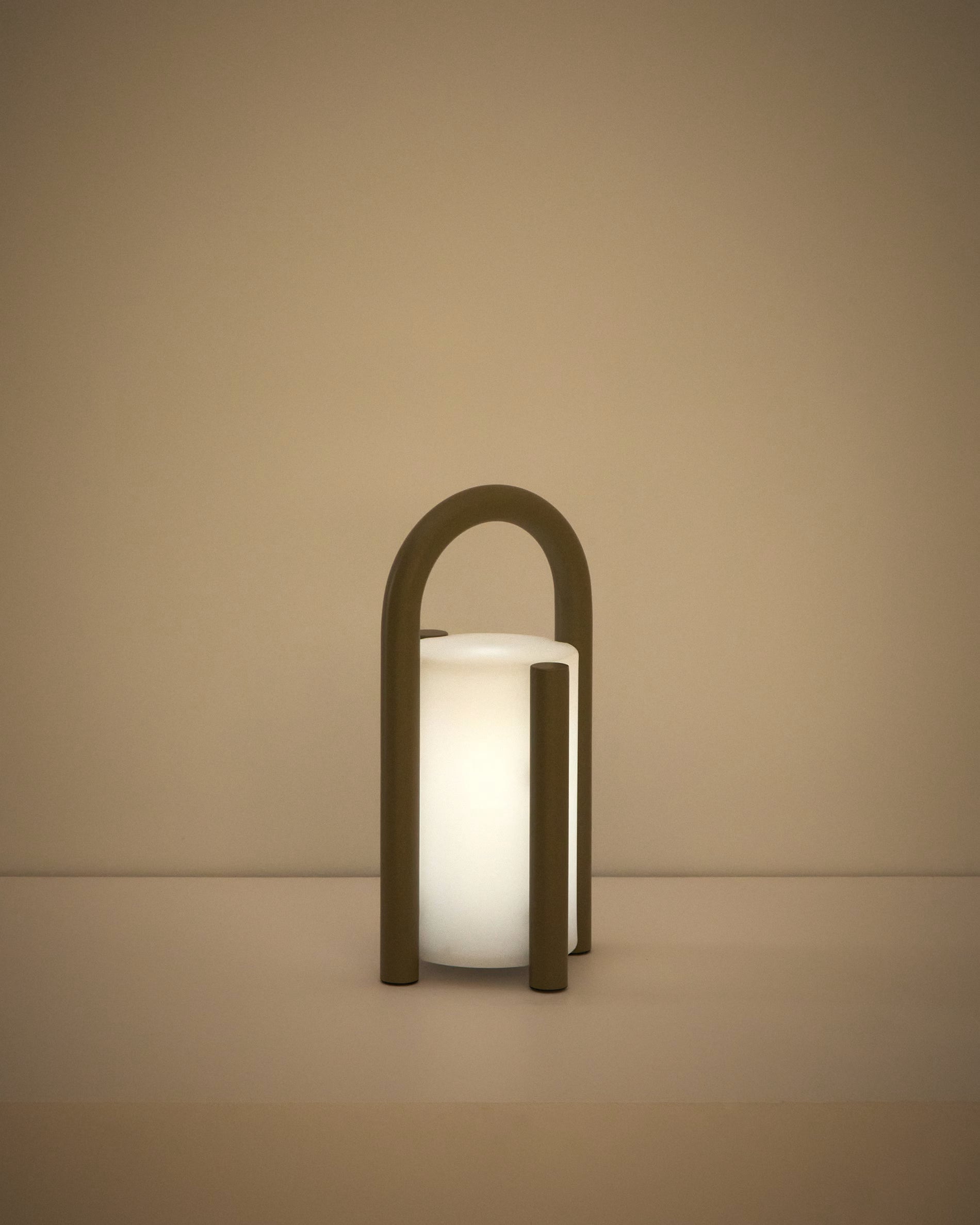 Portable Garden Lamp LEROS taupe