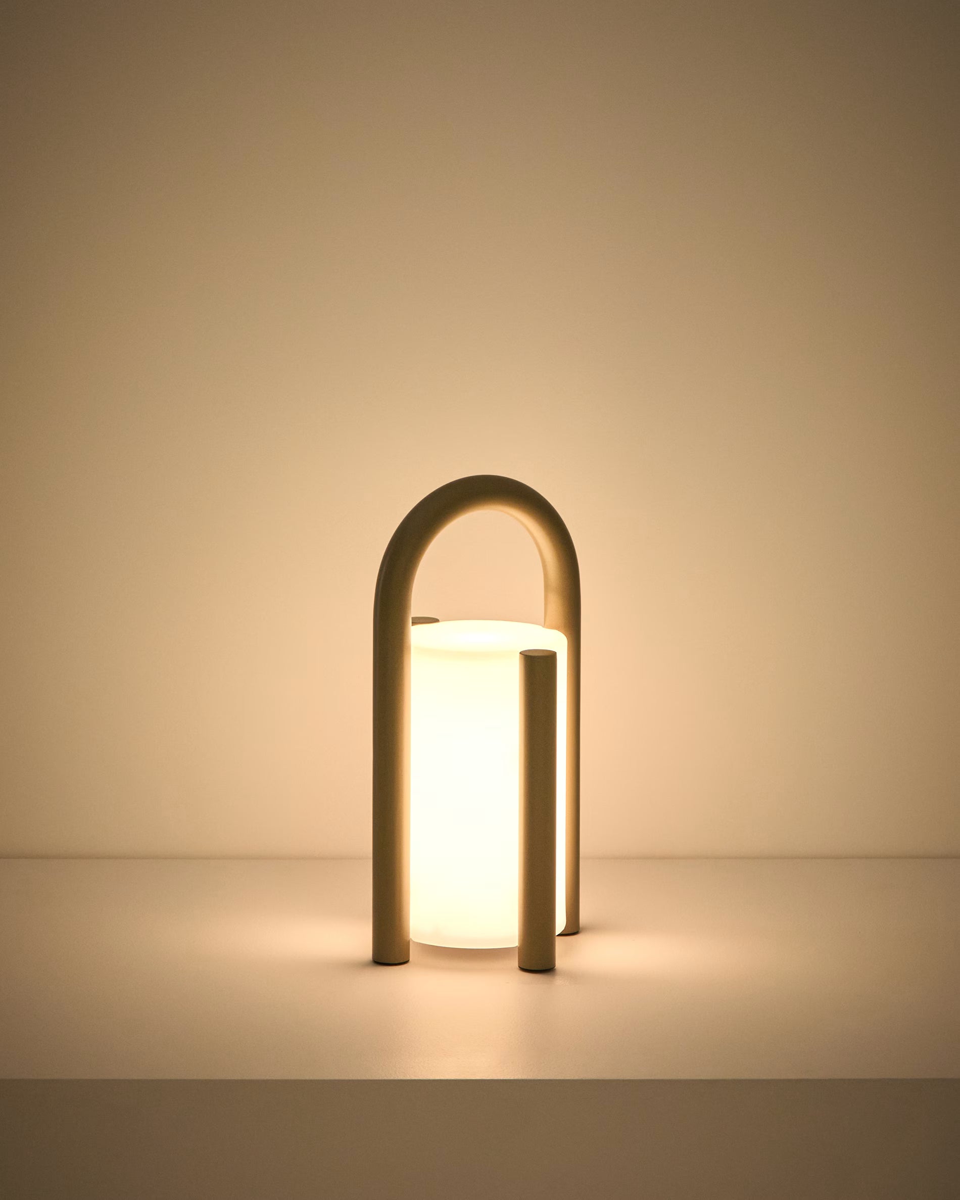 Portable Garden Lamp LEROS taupe