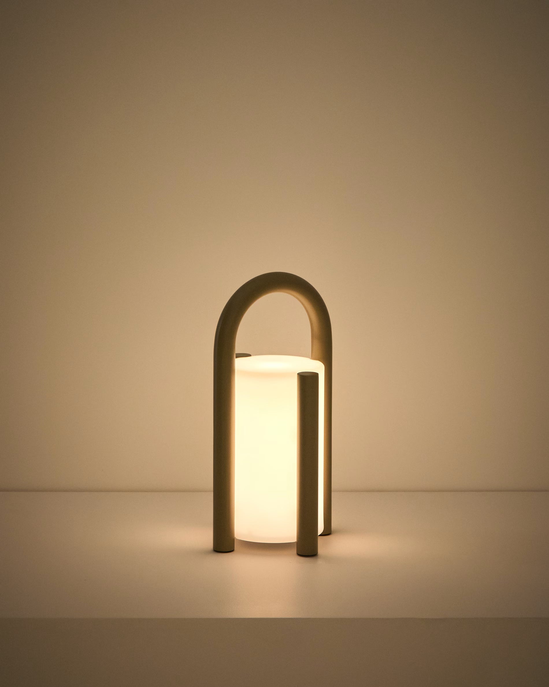 Portable Garden Lamp LEROS taupe