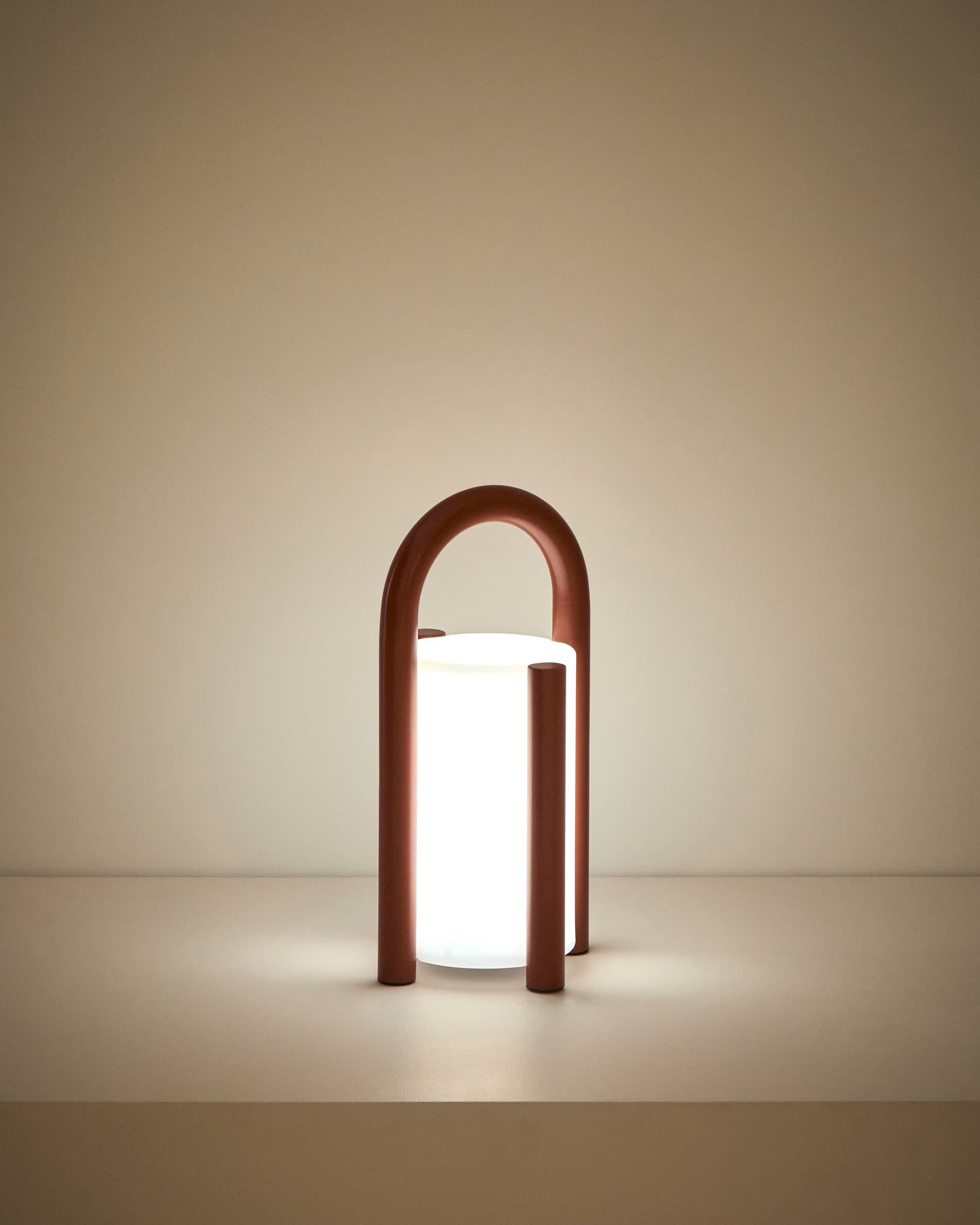Portable Garden Lamp LEROS terracotta