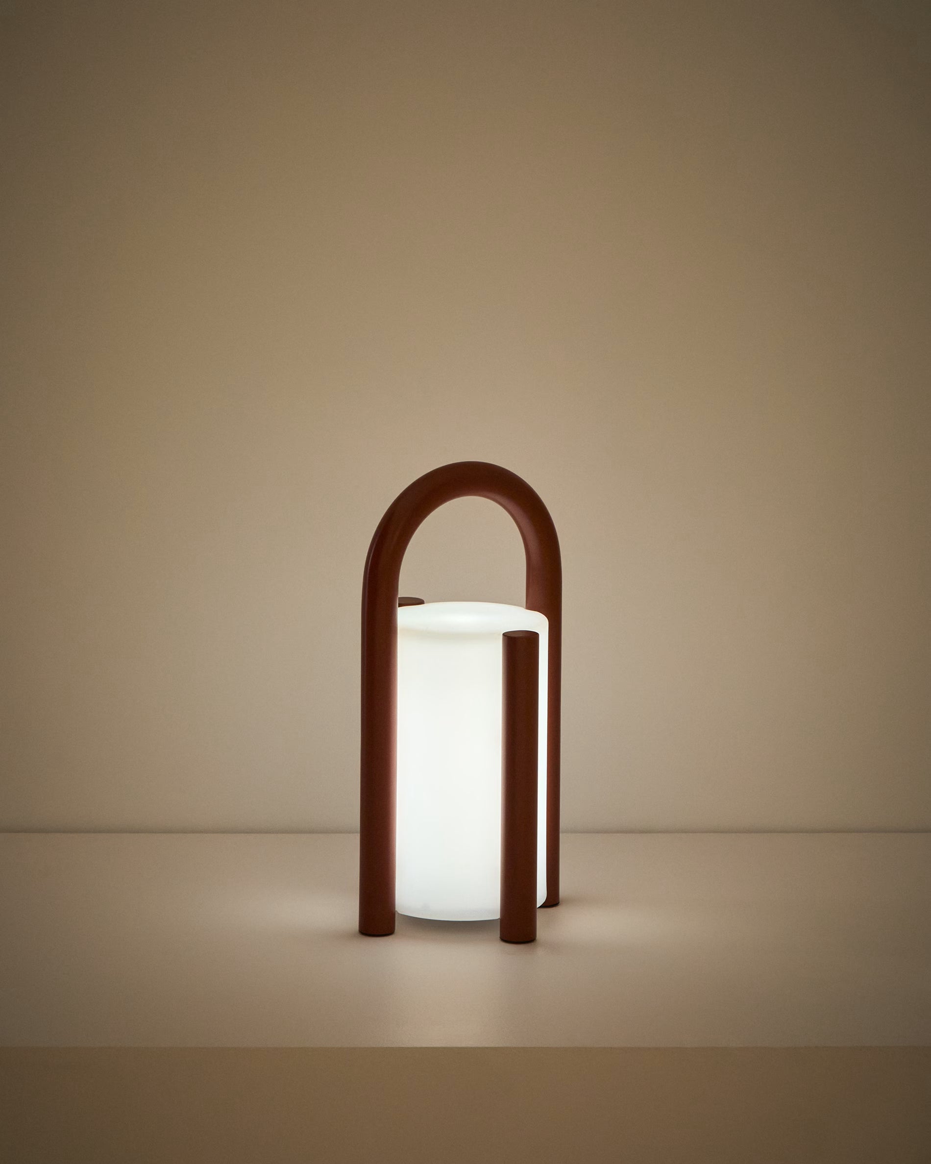 Portable Garden Lamp LEROS terracotta