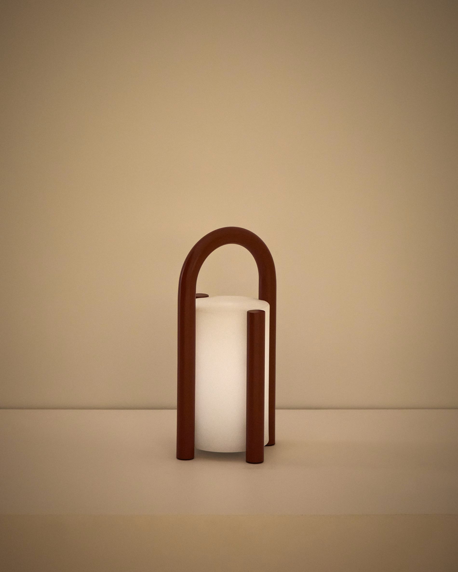 Portable Garden Lamp LEROS terracotta
