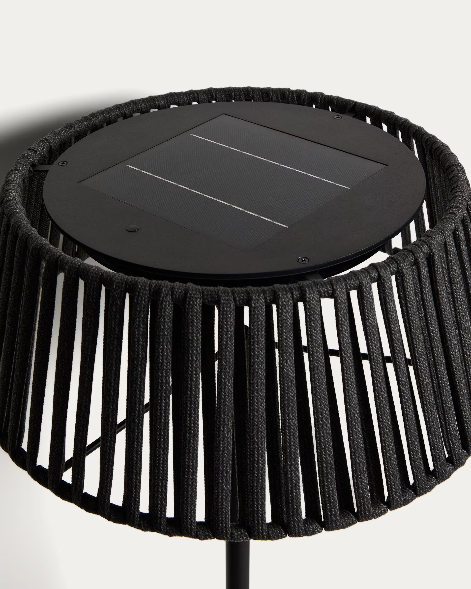 ALDET Black Solar Floor Garden Lamp