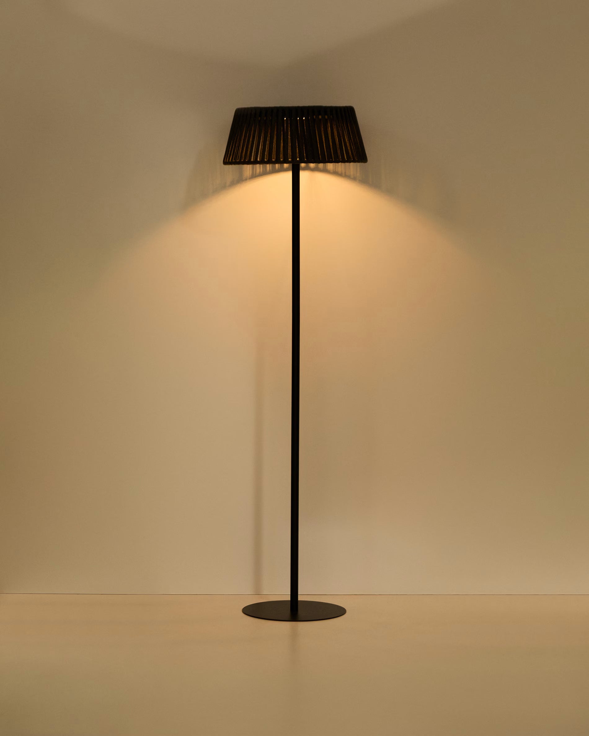 ALDET Black Solar Floor Garden Lamp