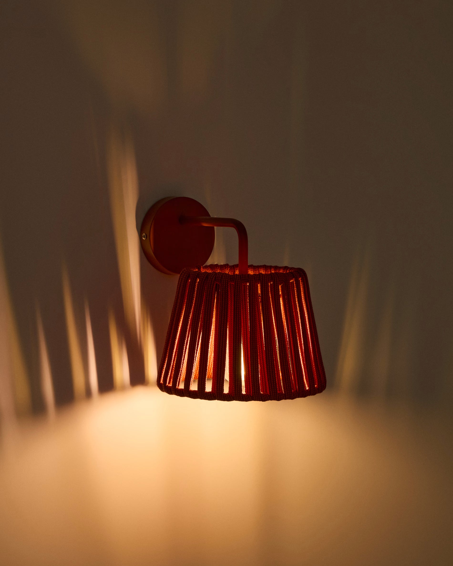 Wand-Solar-Gartenlampe ALDET Terrakotta