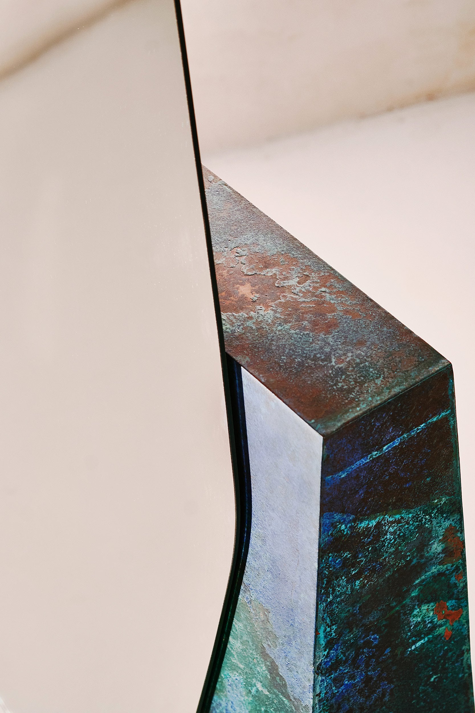 LAKE 5 Floor Mirror - LIMITED EDITION oxidized copper