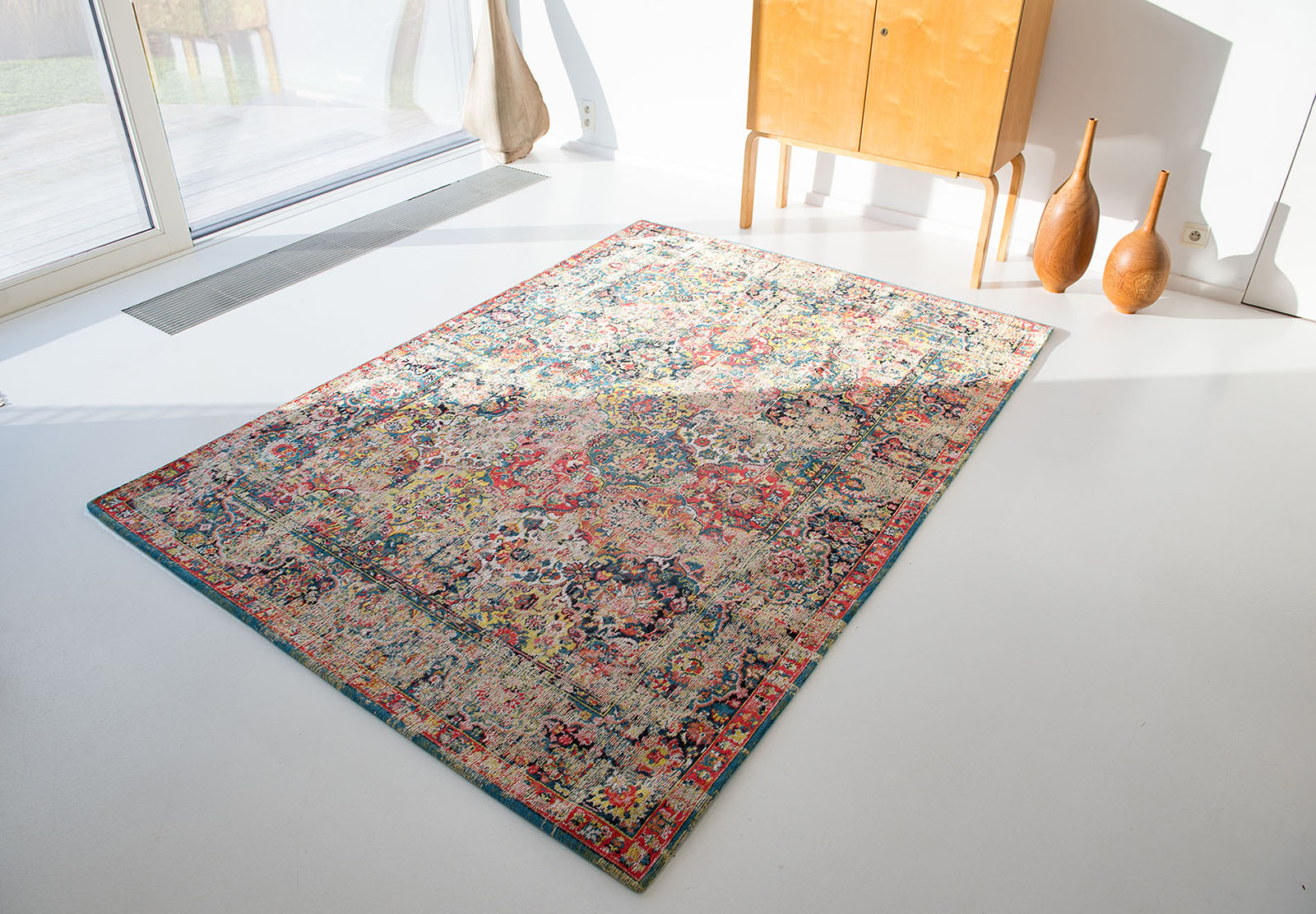 Bakthiari rug Janissery Multi brown-borde