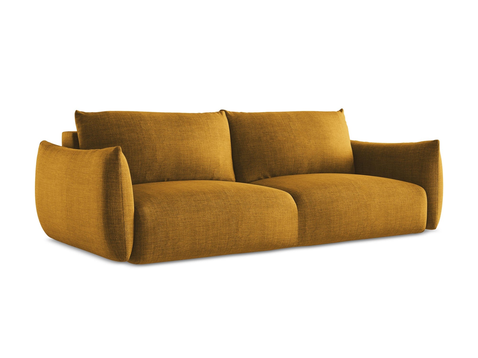 Sofa für 3 Personen mit Schlaf-Funktion LEILA senfgelb