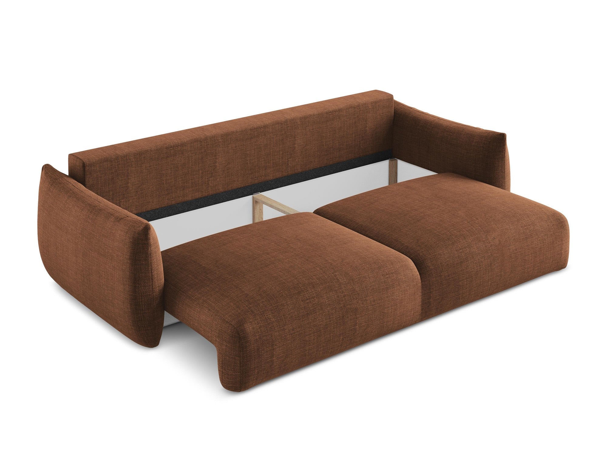 3-Seater Sofa with Sleeping Function LEILA Terracotta