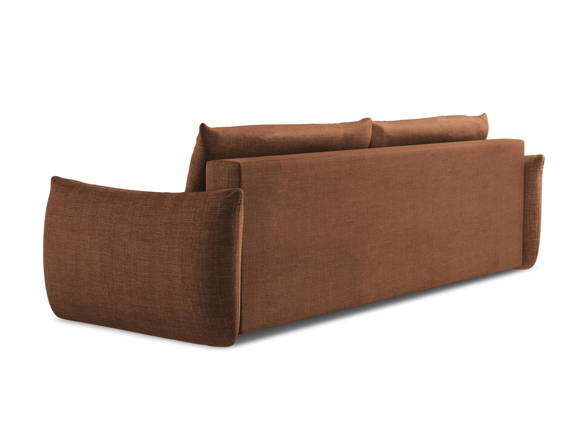 3-Seater Sofa with Sleeping Function LEILA Terracotta