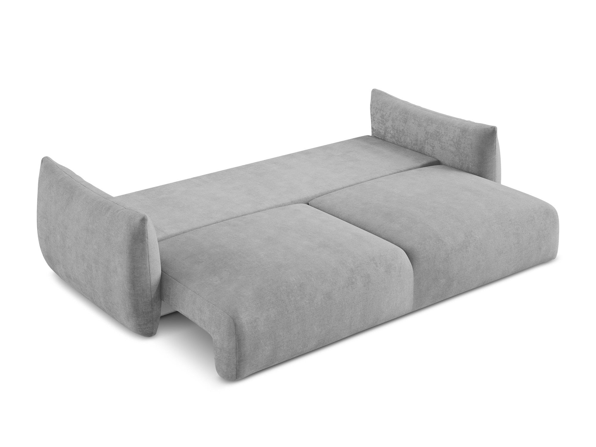 3-Seater Sofa with Sleeping Function LEILA Light Gray Chenille