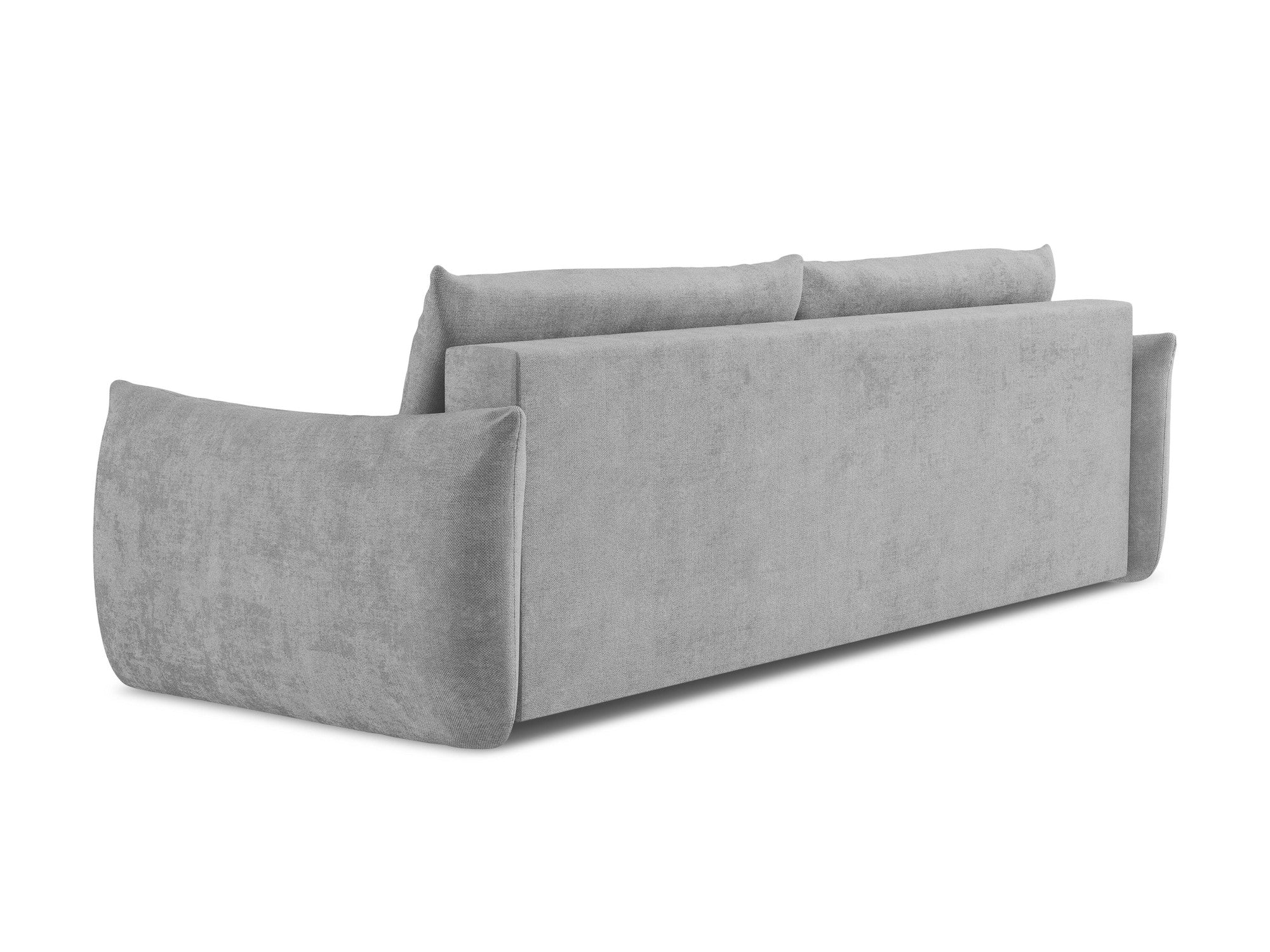 3-Seater Sofa with Sleeping Function LEILA Light Gray Chenille