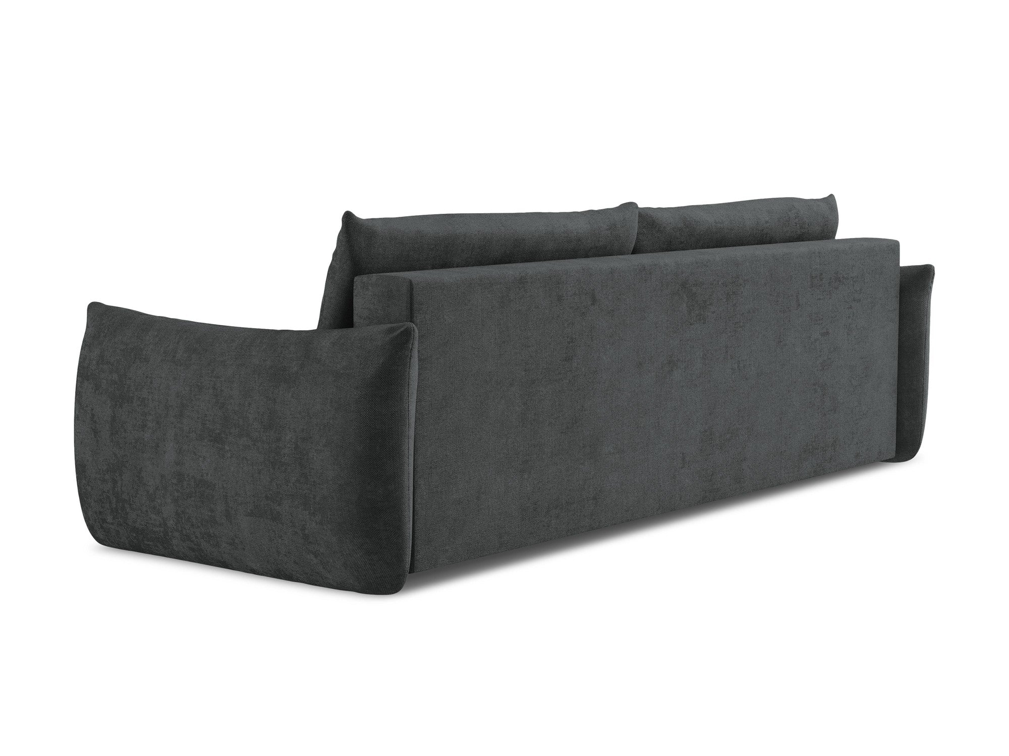 3-Seater Sofa with Sleeping Function LEILA Dark Gray Chenille