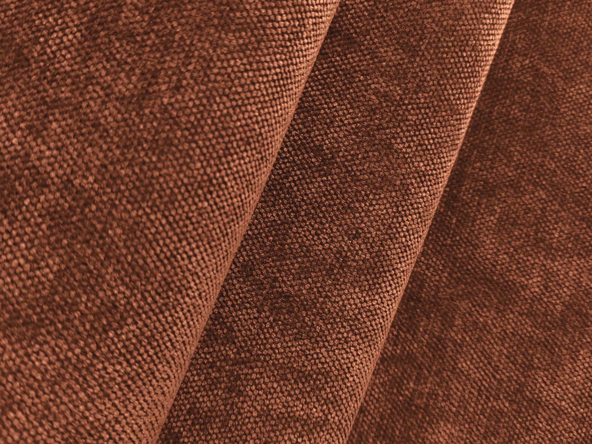 Sofa für 3 Personen mit Schlaf-Funktion LEILA Terrakotta Chenille