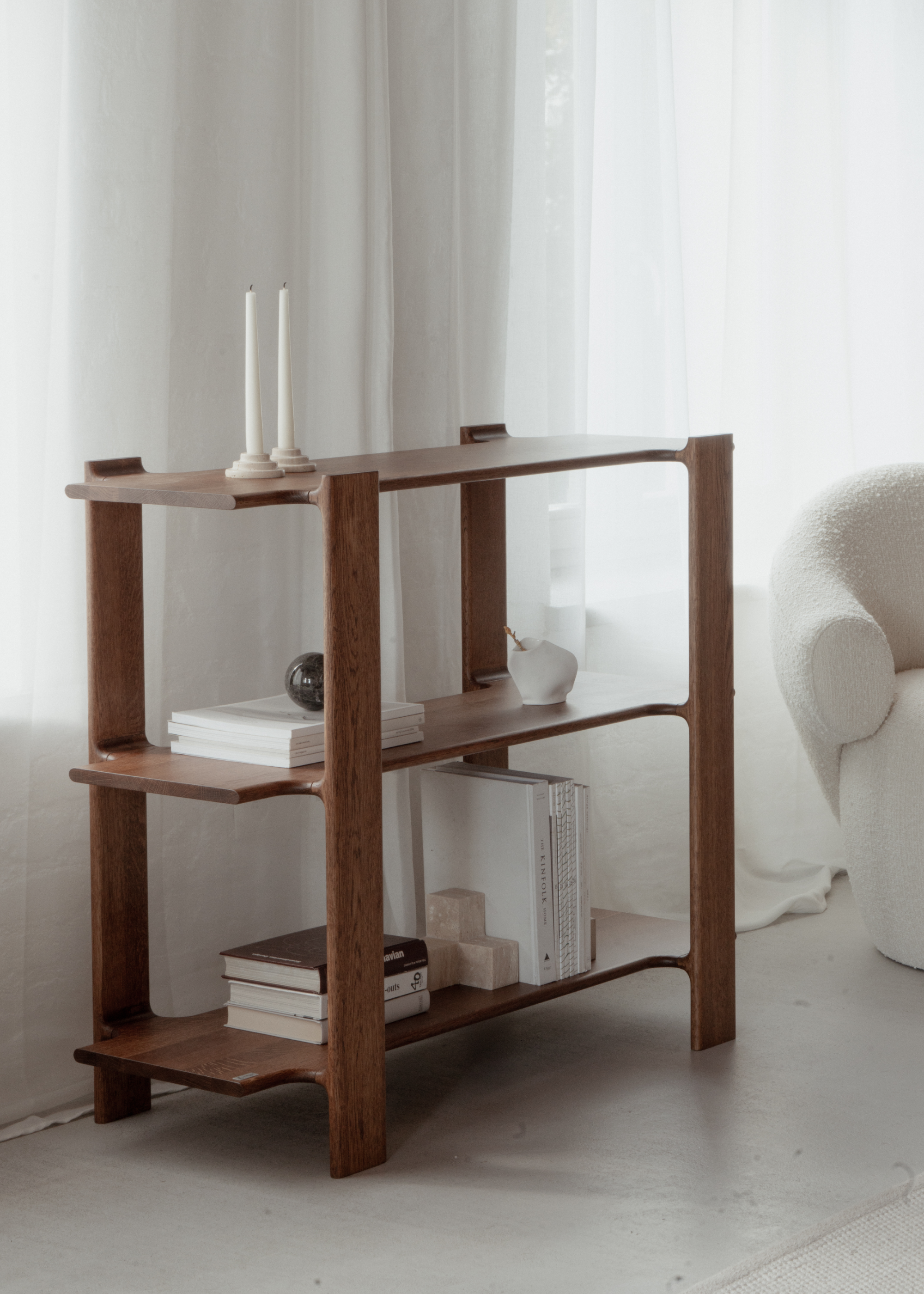 LIGO Shelf Burgundy Oak Wood