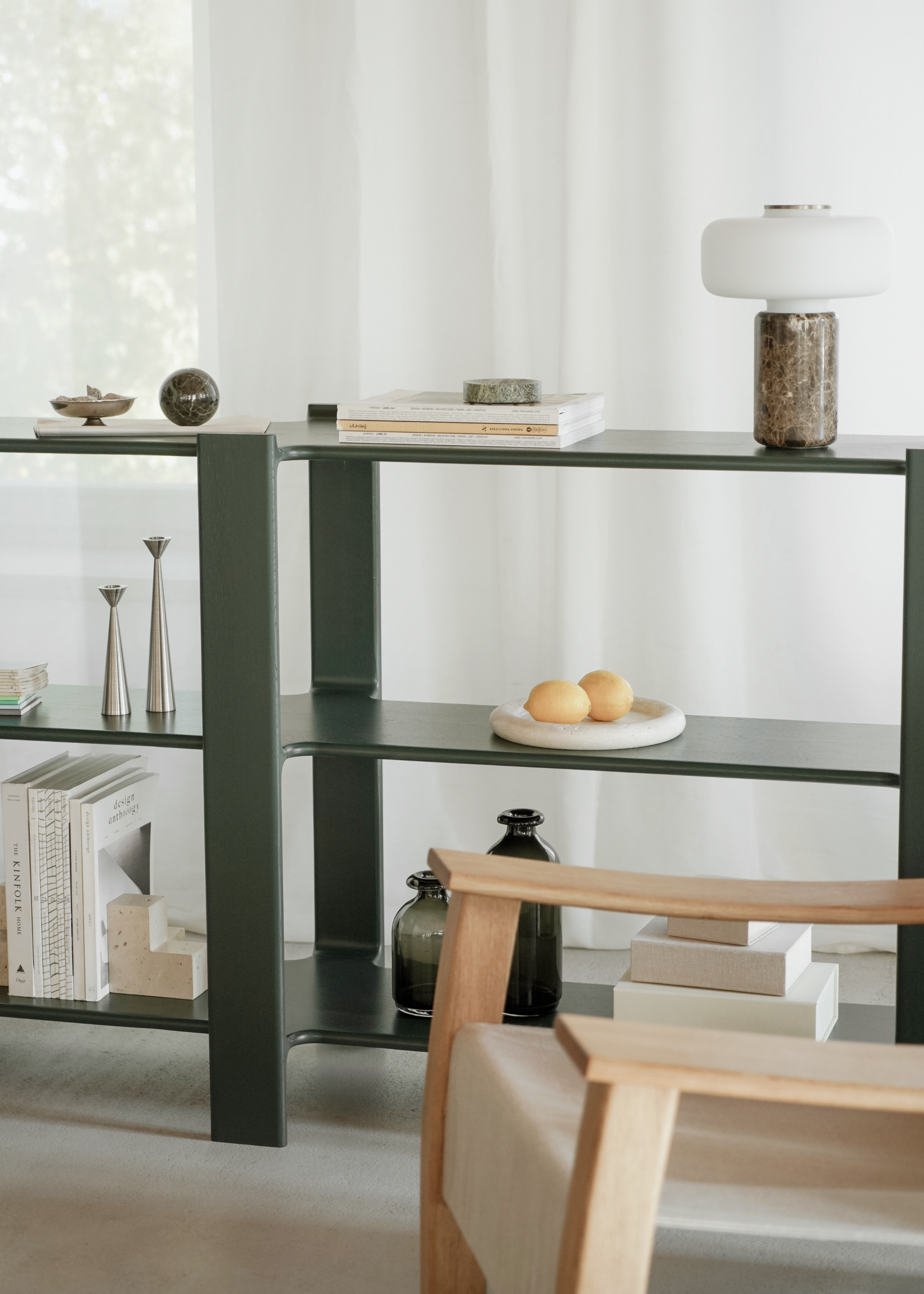 LIGO DUO Shelf in Ebony Oak Wood