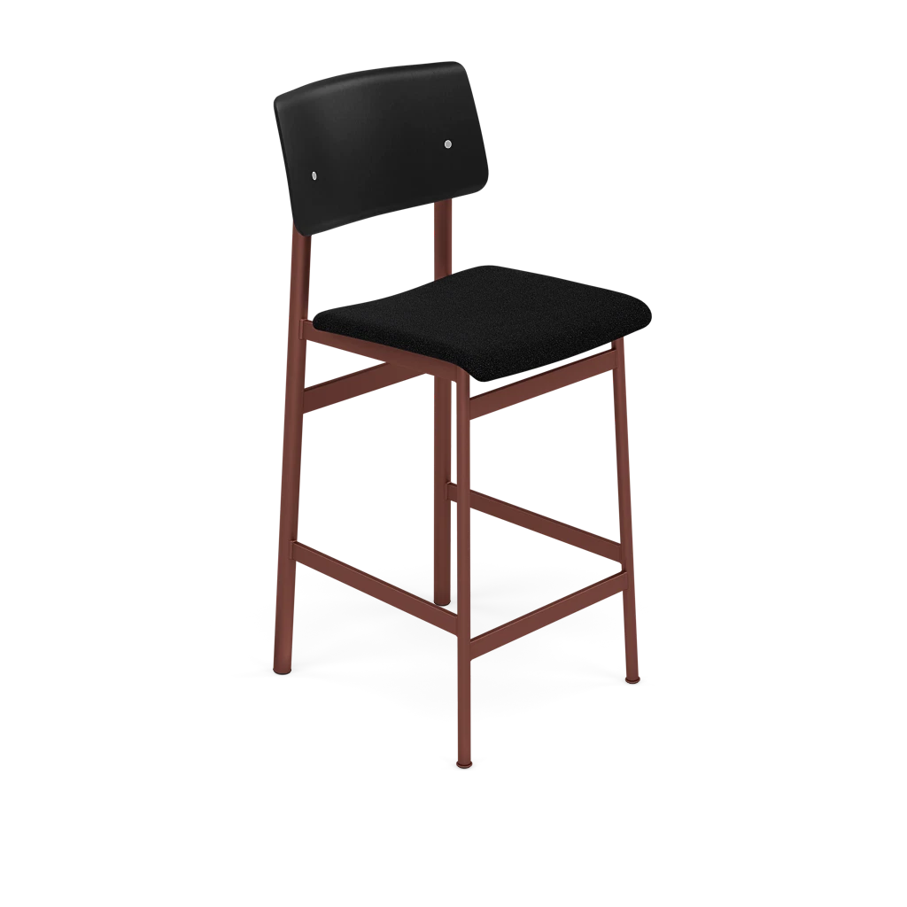 Personalized LOFT Bar Stool with Burgundy Base