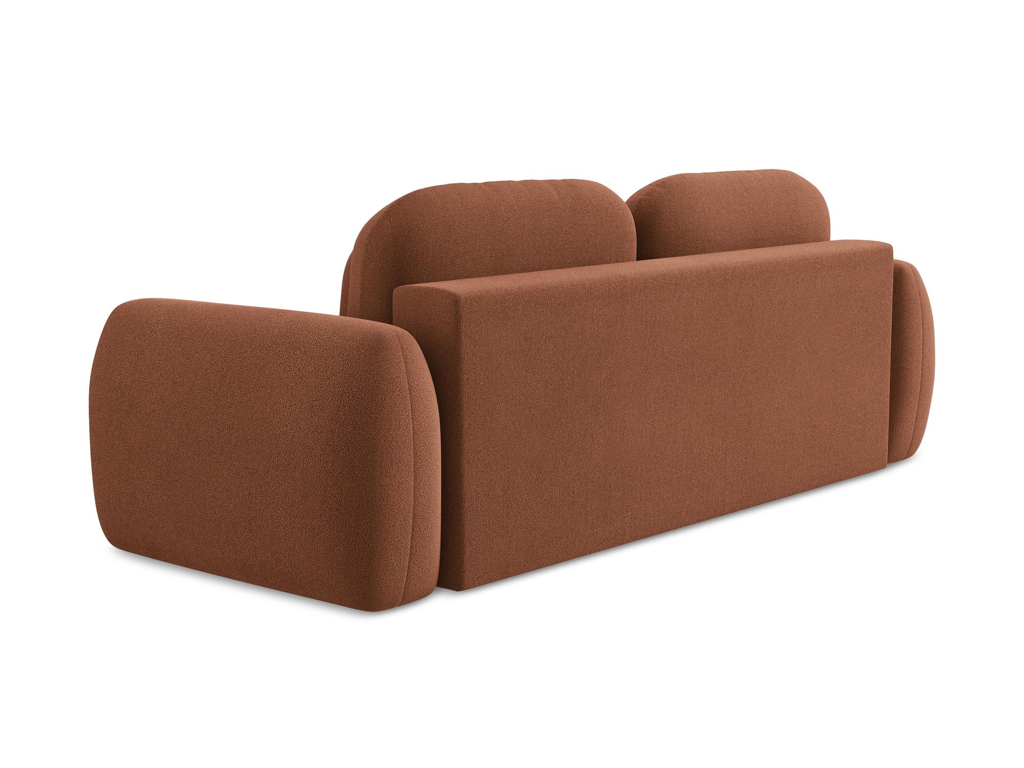 Sofa 3-Sitzer mit Schlaf-Funktion LOHI Terrakotta Boucle