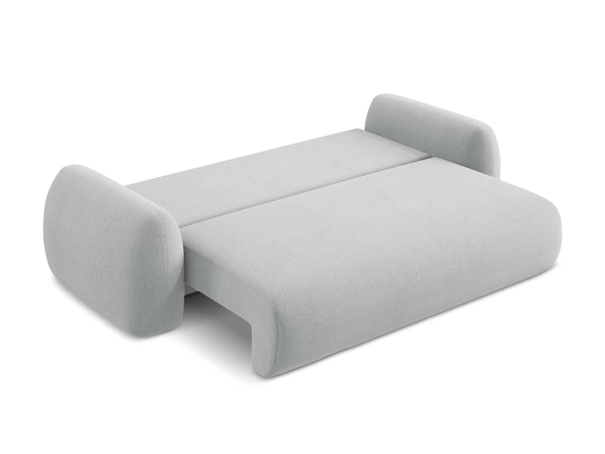 3-Seater Sofa with Sleeping Function LOHI Light Gray Boucle
