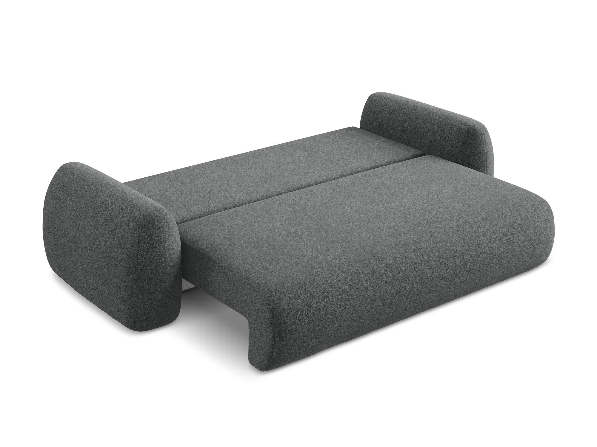 3-Seater Sofa with Sleeping Function LOHI Dark Gray Boucle