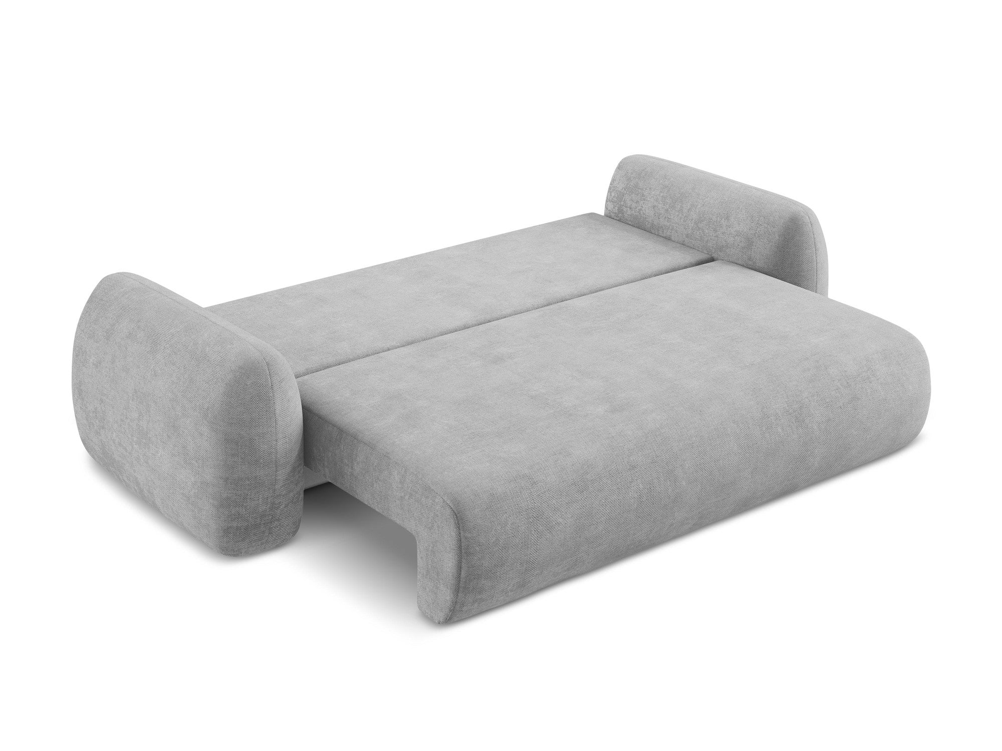 Sofa für 3 Personen mit Schlaf-Funktion LOHI hellgrau Chenille