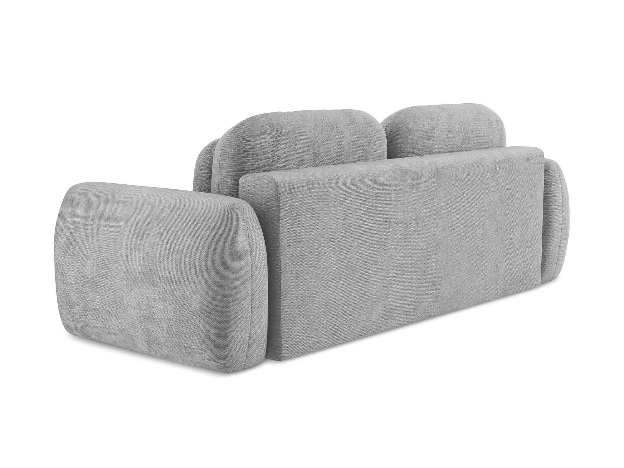 Sofa für 3 Personen mit Schlaf-Funktion LOHI hellgrau Chenille