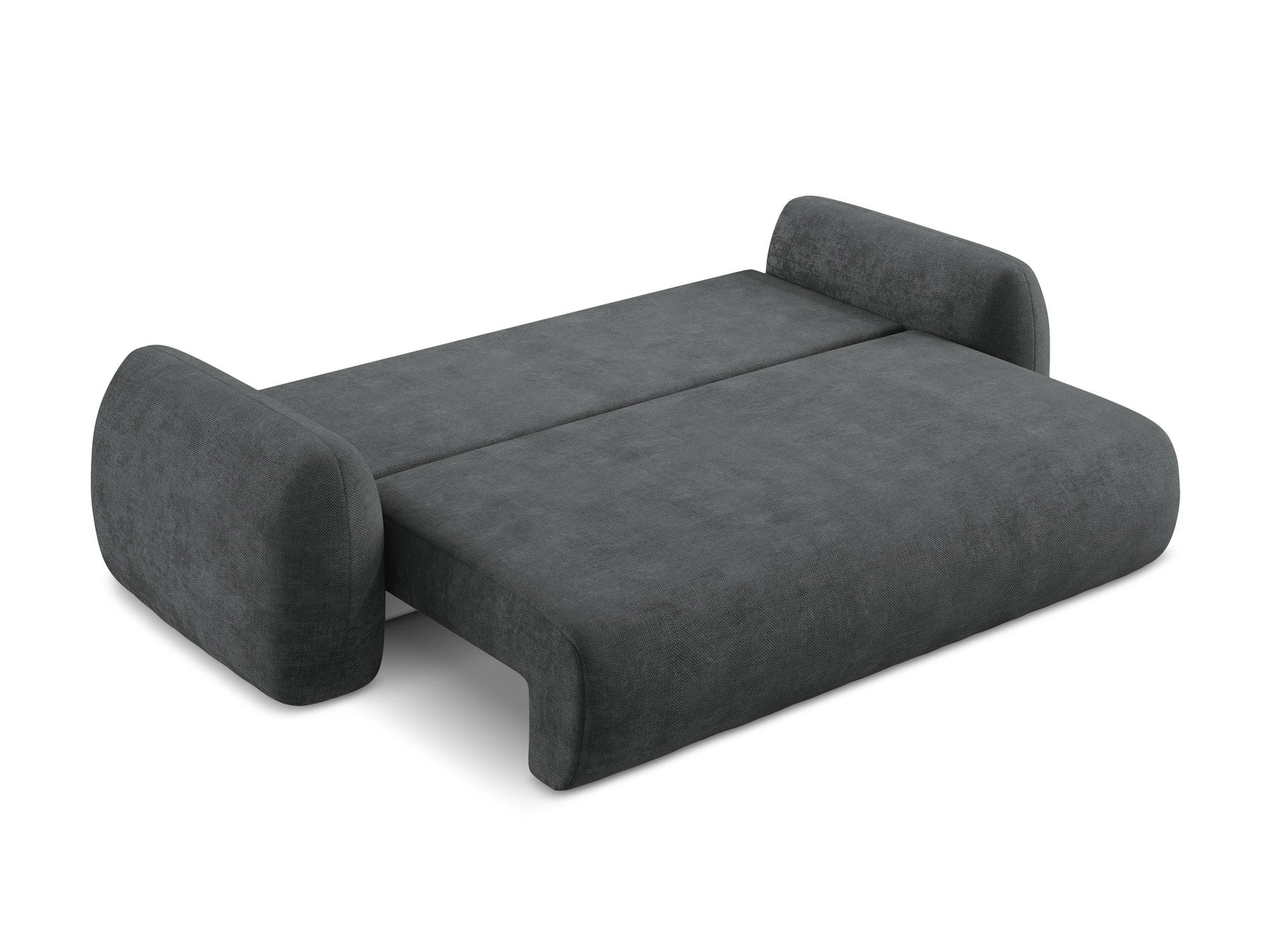Sofa für 3 Personen mit Schlaf-Funktion LOHI dunkelgrau Chenille