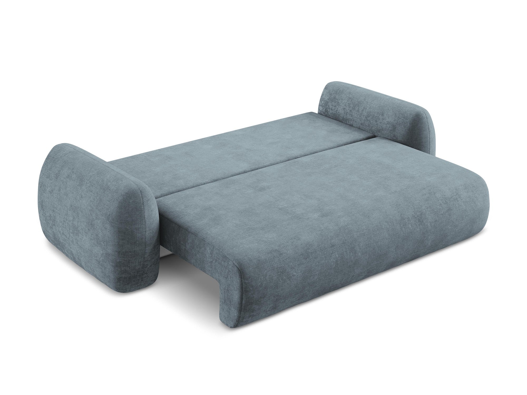 Sofa 3-Sitzer mit Schlaf-Funktion LOHI in jeansblauem Chenille