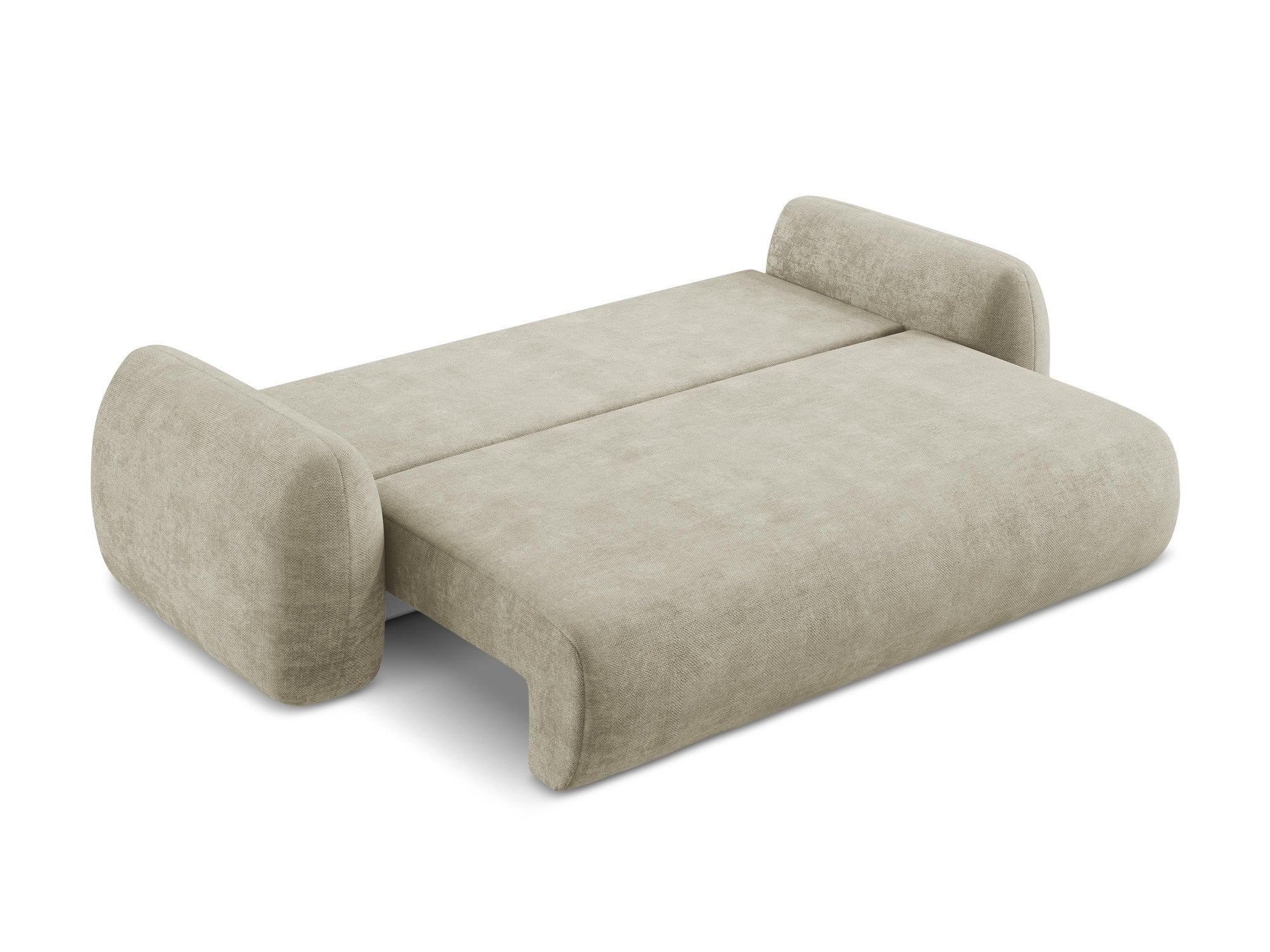 Sofa für 3 Personen mit Schlaf-Funktion LOHI beige Chenille
