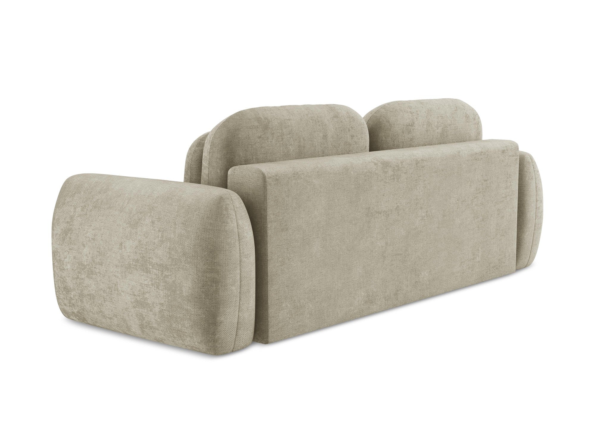 Sofa für 3 Personen mit Schlaf-Funktion LOHI beige Chenille