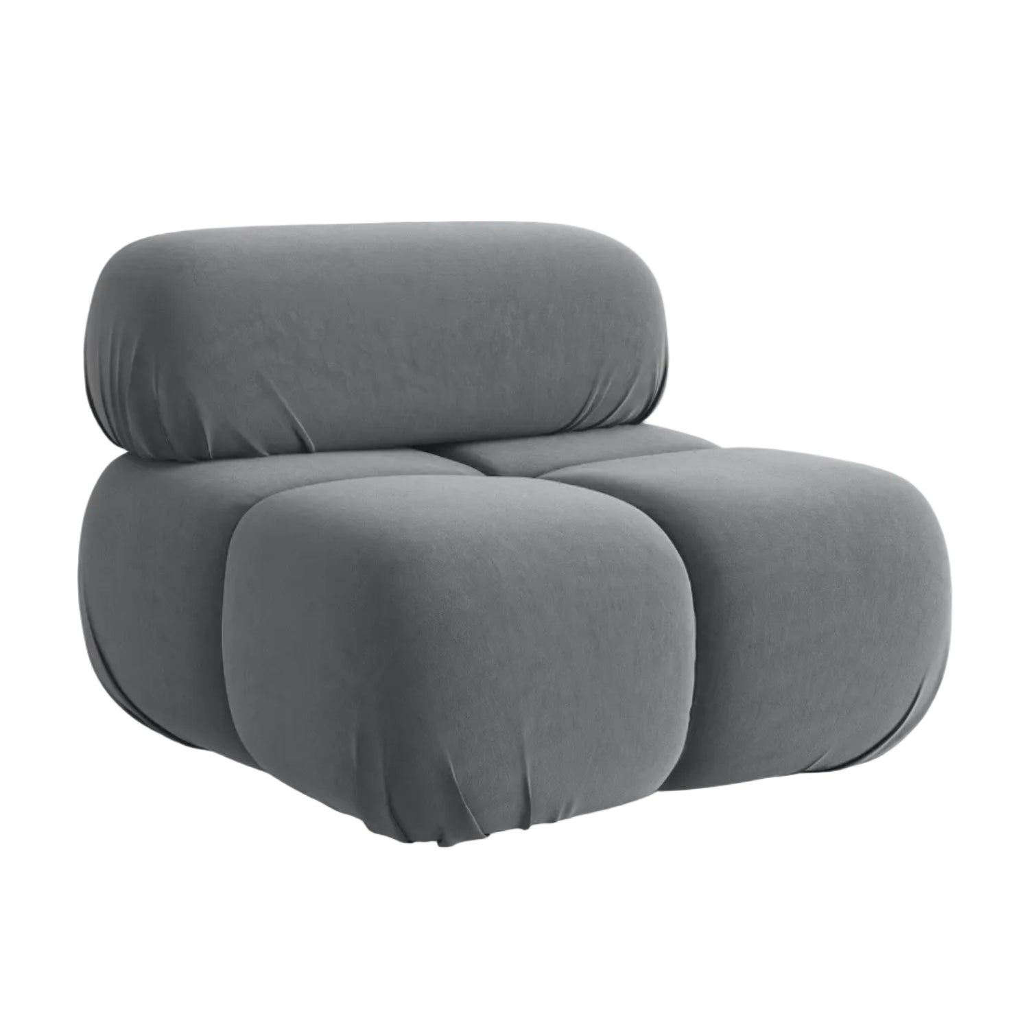 Sessel / Samtmodul LOKUA stahlgrau