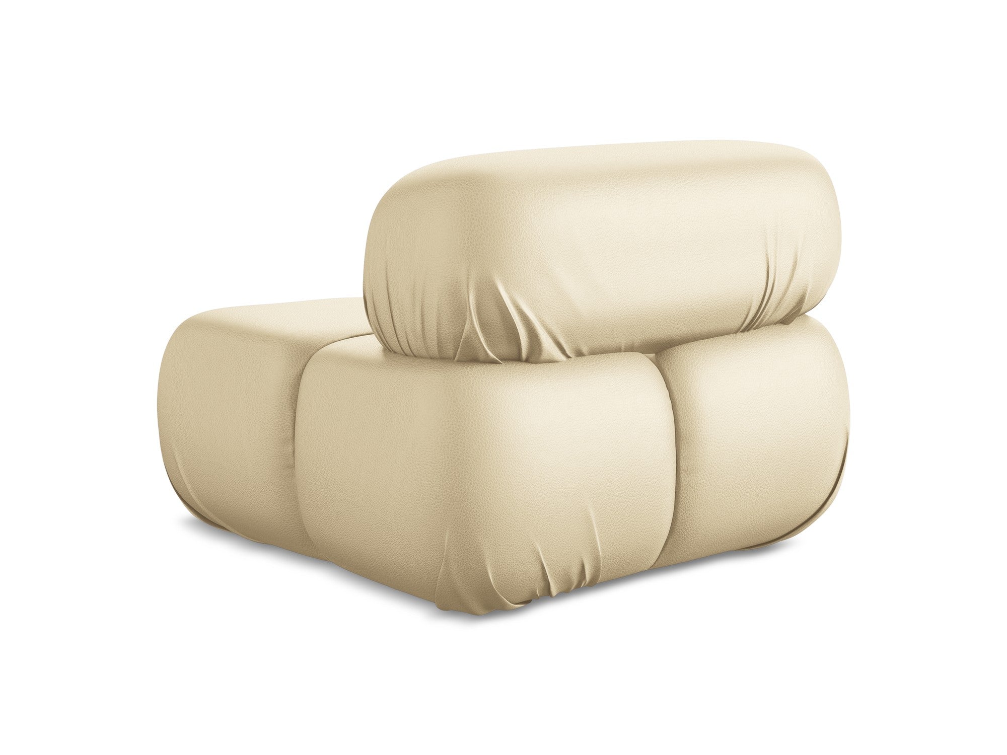 Armchair / module LOKUA beige eco-leather