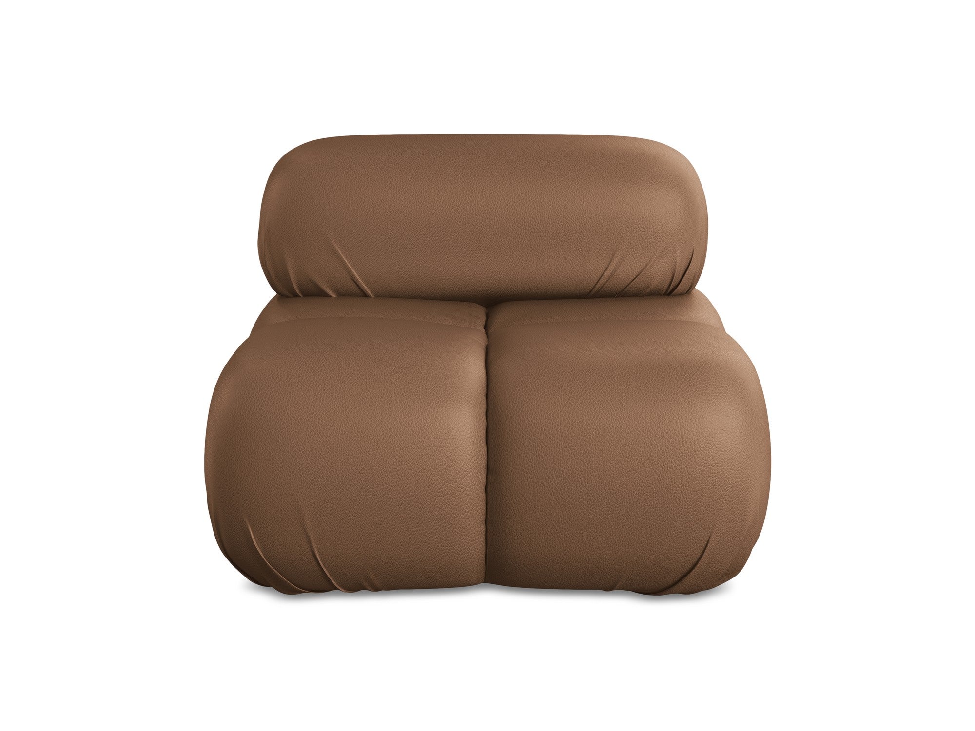 Armchair / module LOKUA chocolate eco-leather