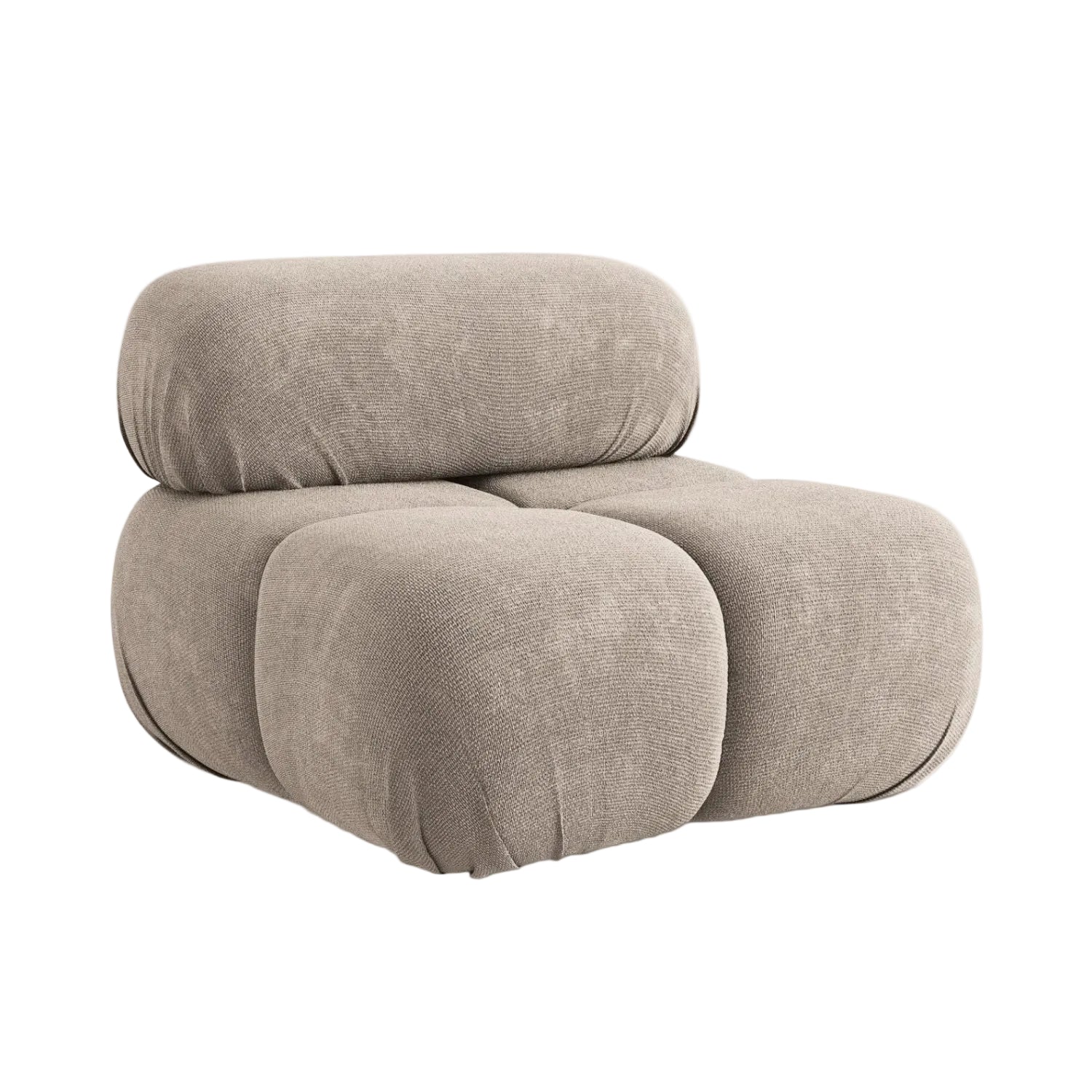 Armchair / module LOKUA dark beige chenille