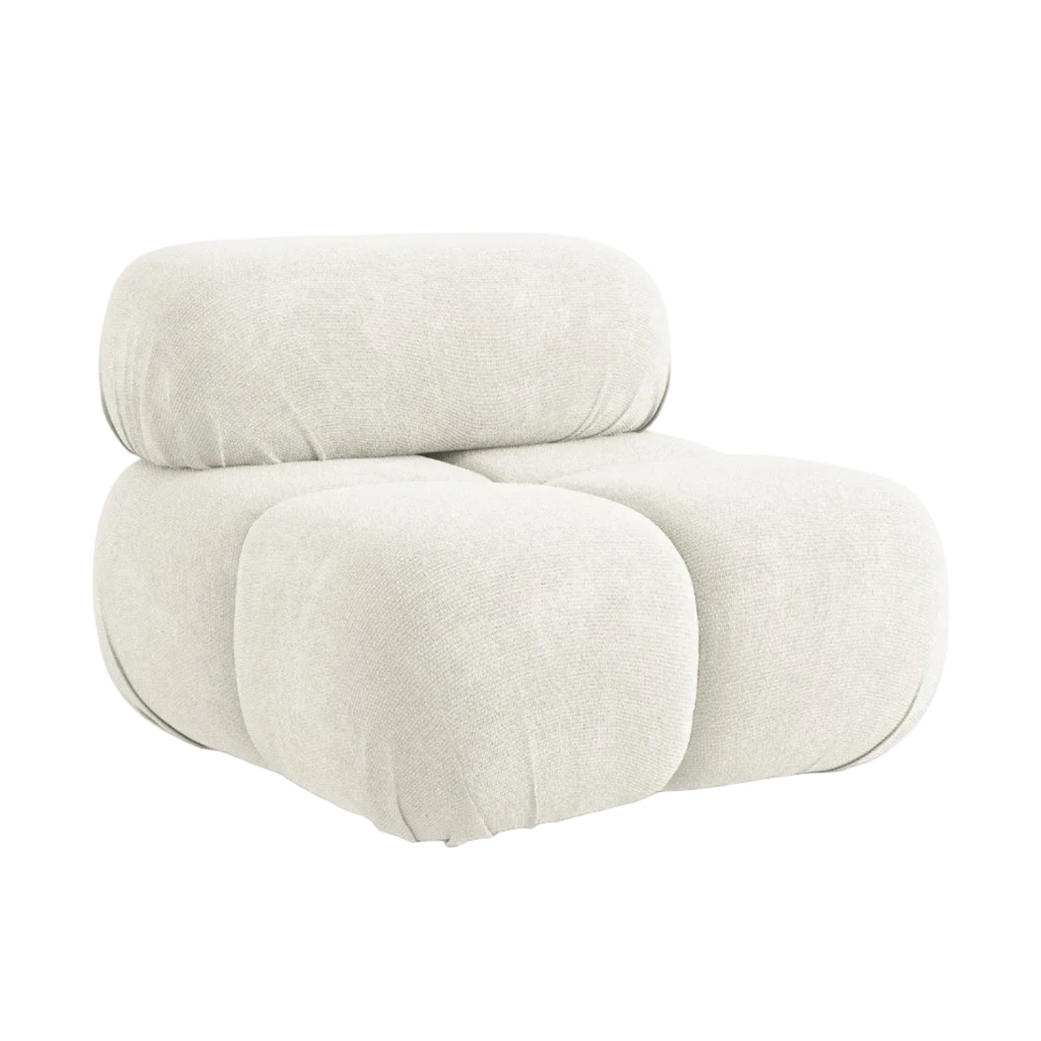 Sessel / Modul LOKUA weißer Chenille
