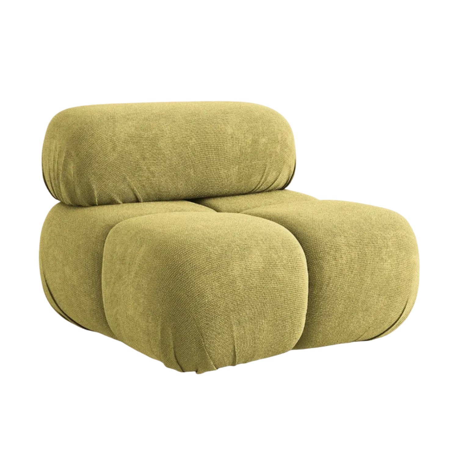 Sessel / Modul LOKUA limonengrüner Chenille