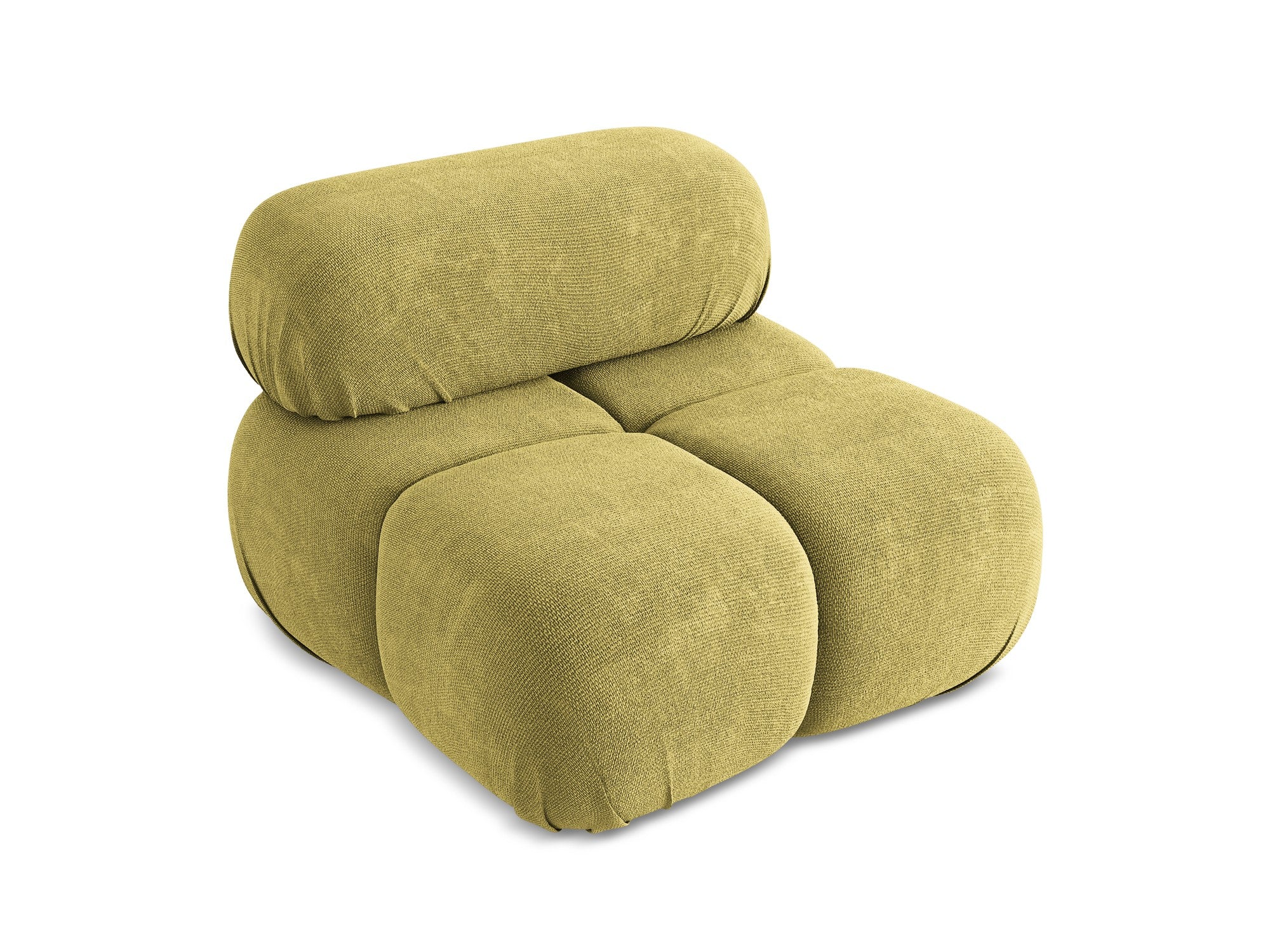 Sessel / Modul LOKUA limonengrüner Chenille